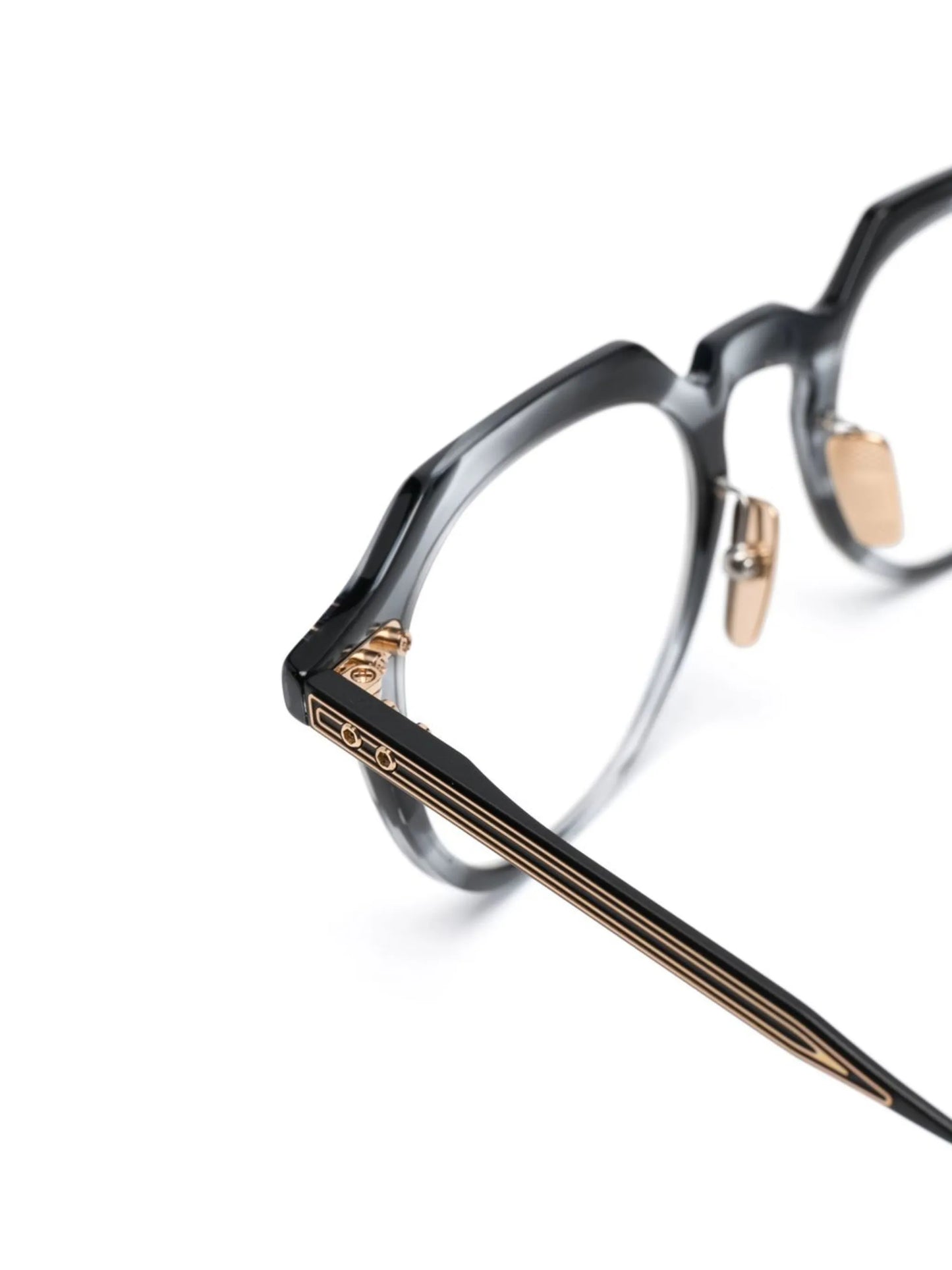 swirl-effect round-frame glasses