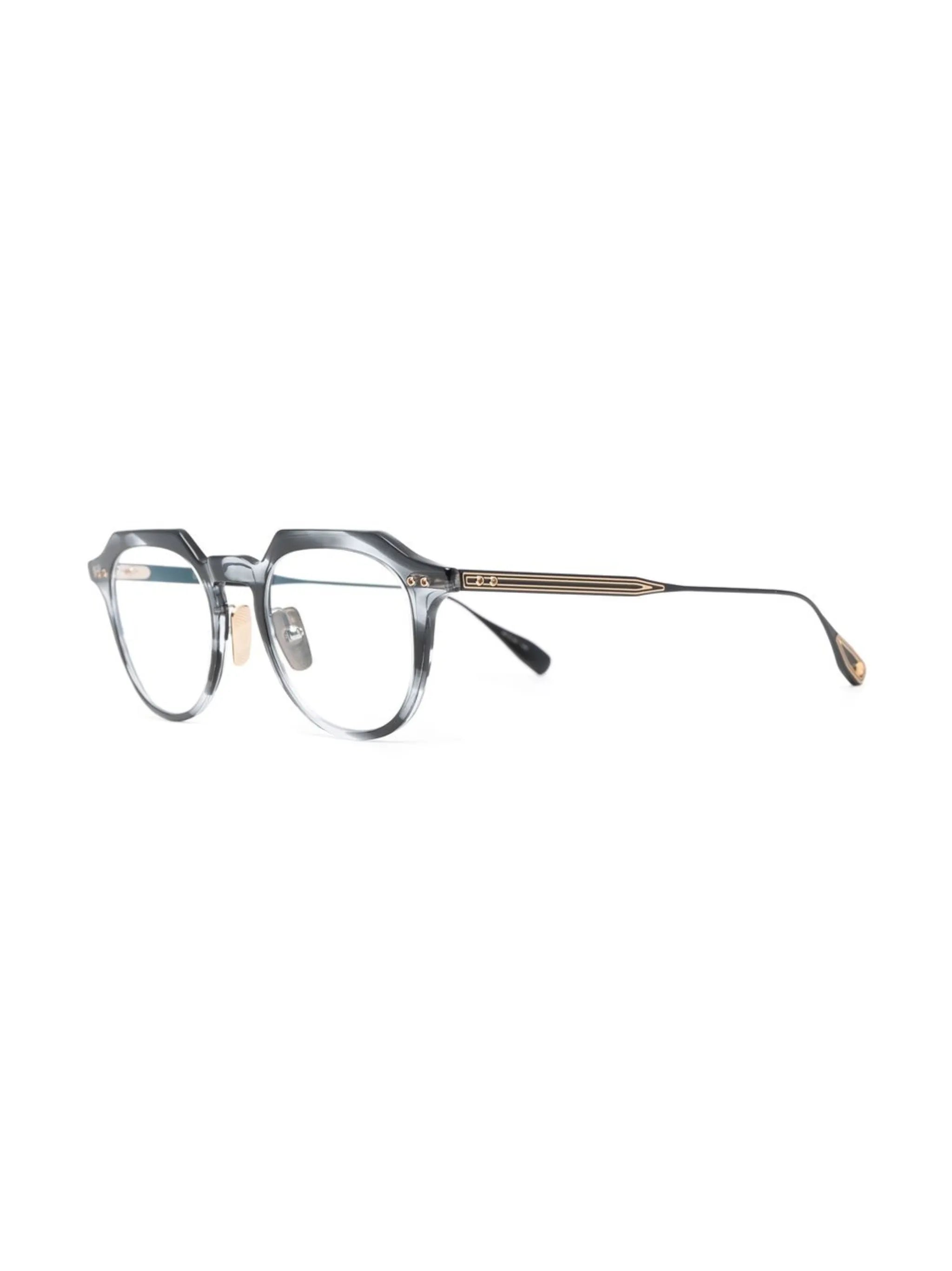 swirl-effect round-frame glasses