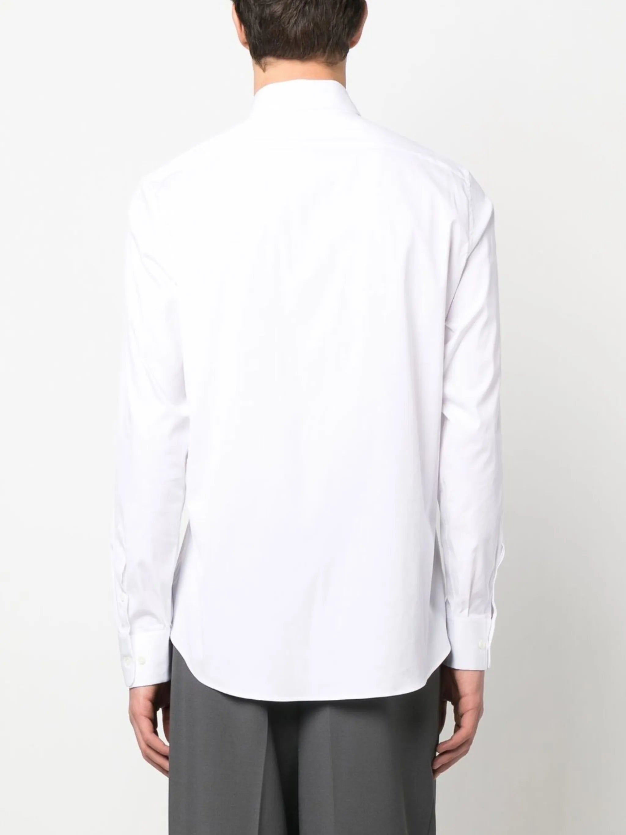 long-sleeve slim-cut shirt
