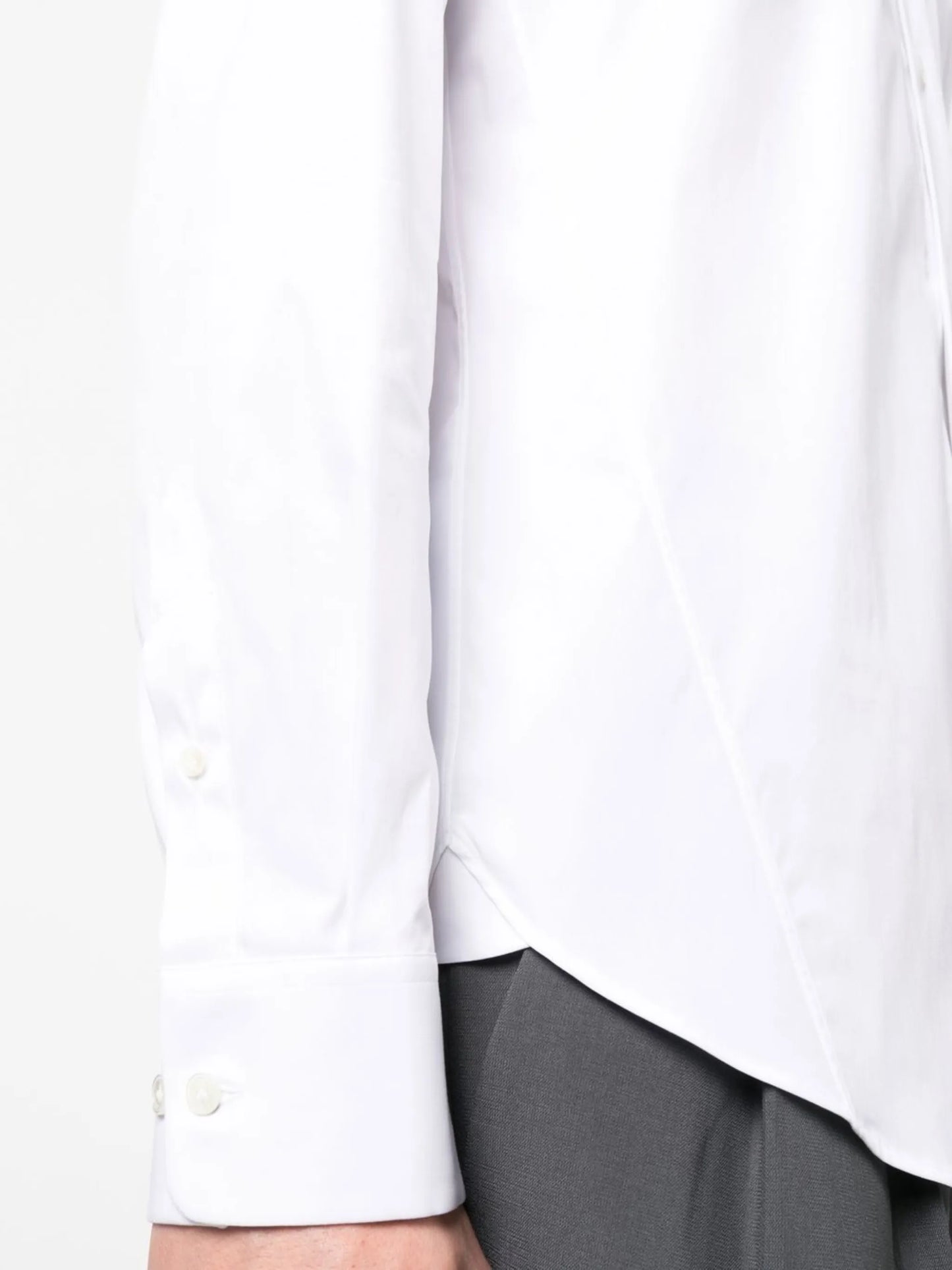 long-sleeve slim-cut shirt