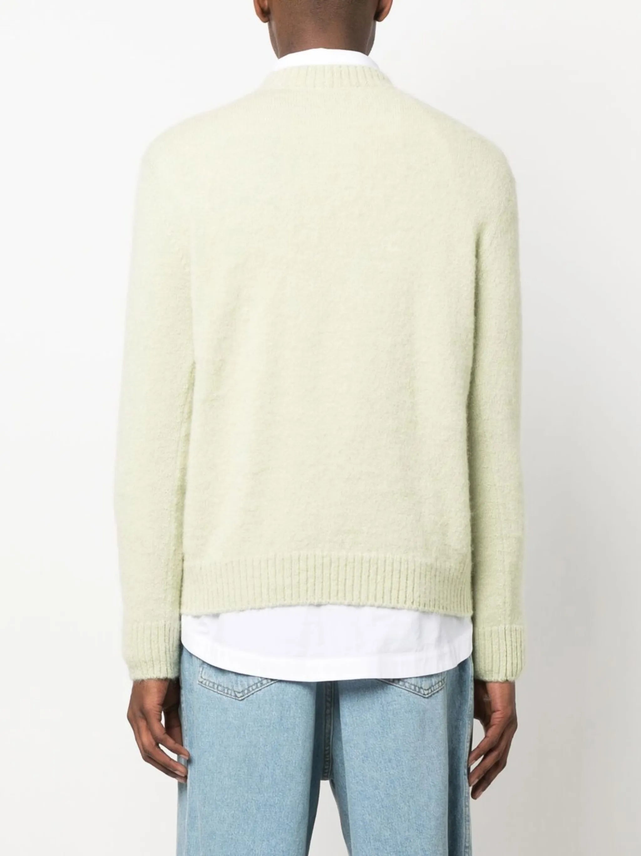 crew-neck brushed jumper
