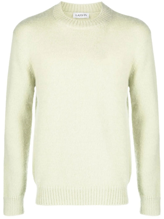 crew-neck brushed jumper