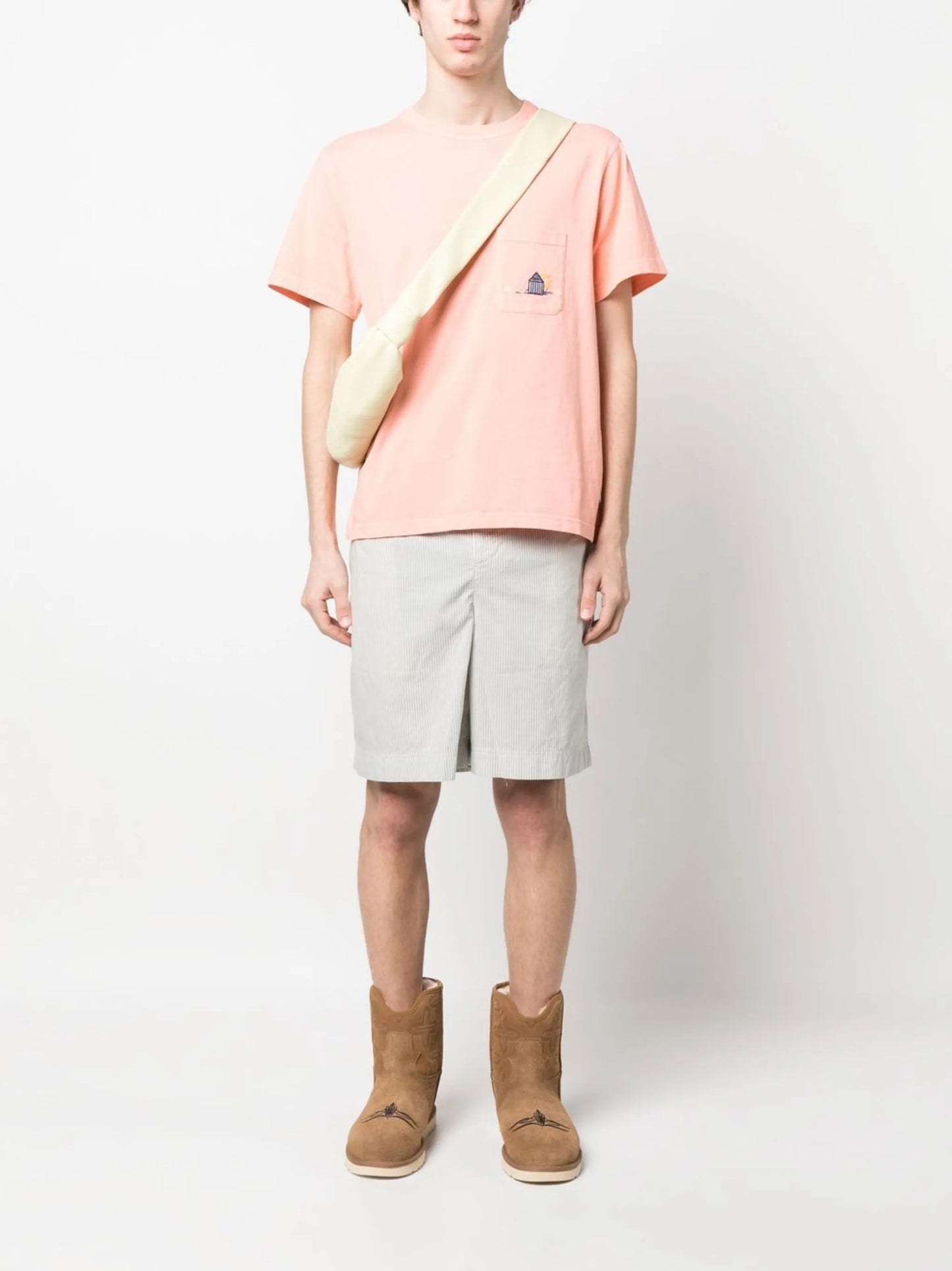 embroidered-motif short-sleeve T-shirt