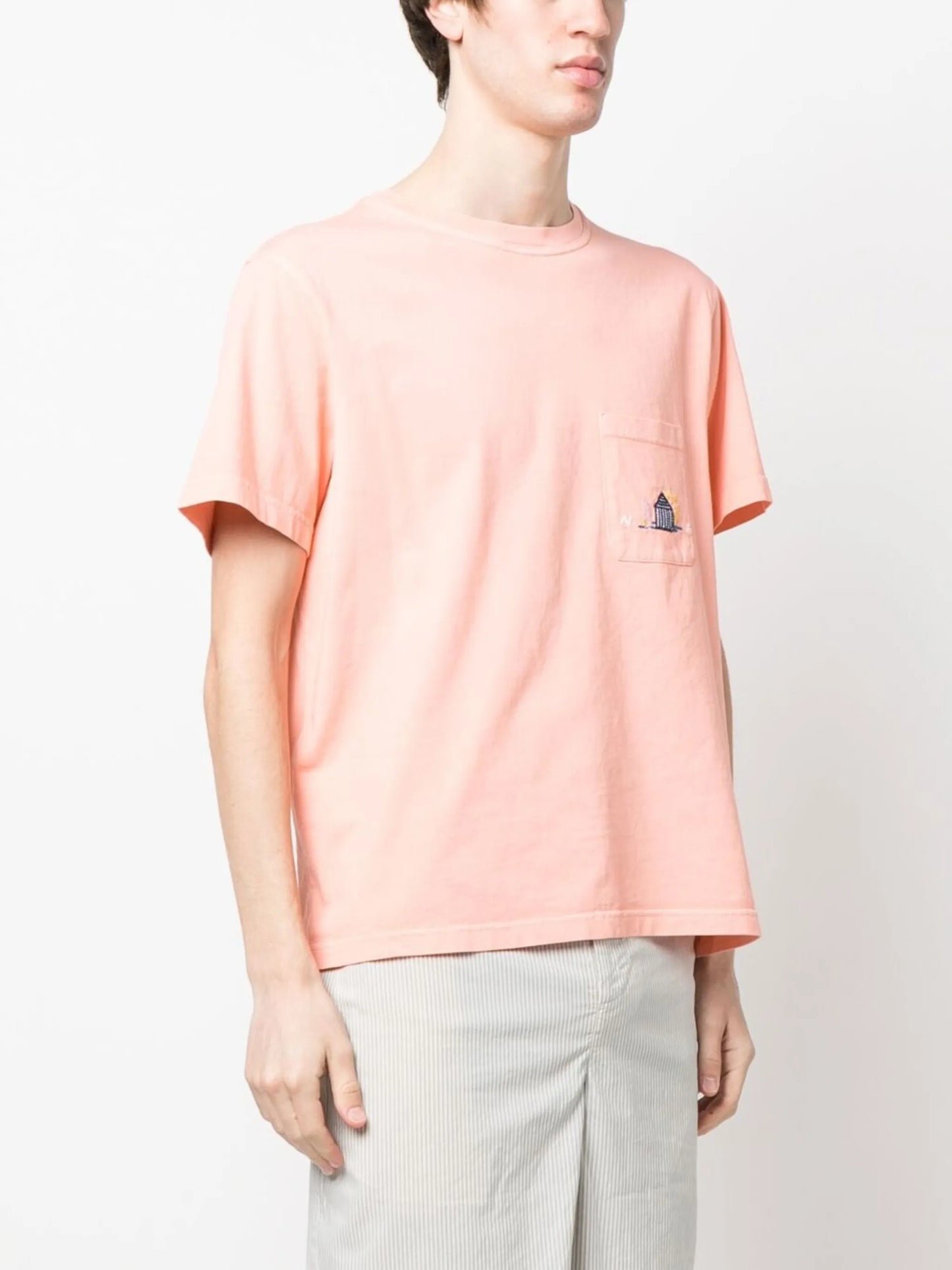 embroidered-motif short-sleeve T-shirt