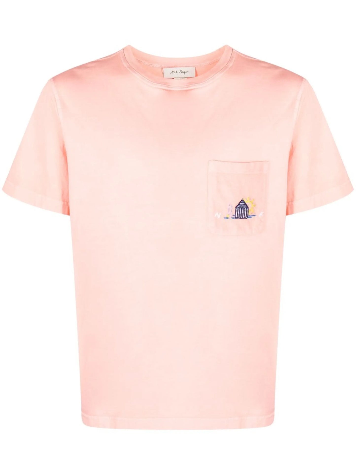 embroidered-motif short-sleeve T-shirt