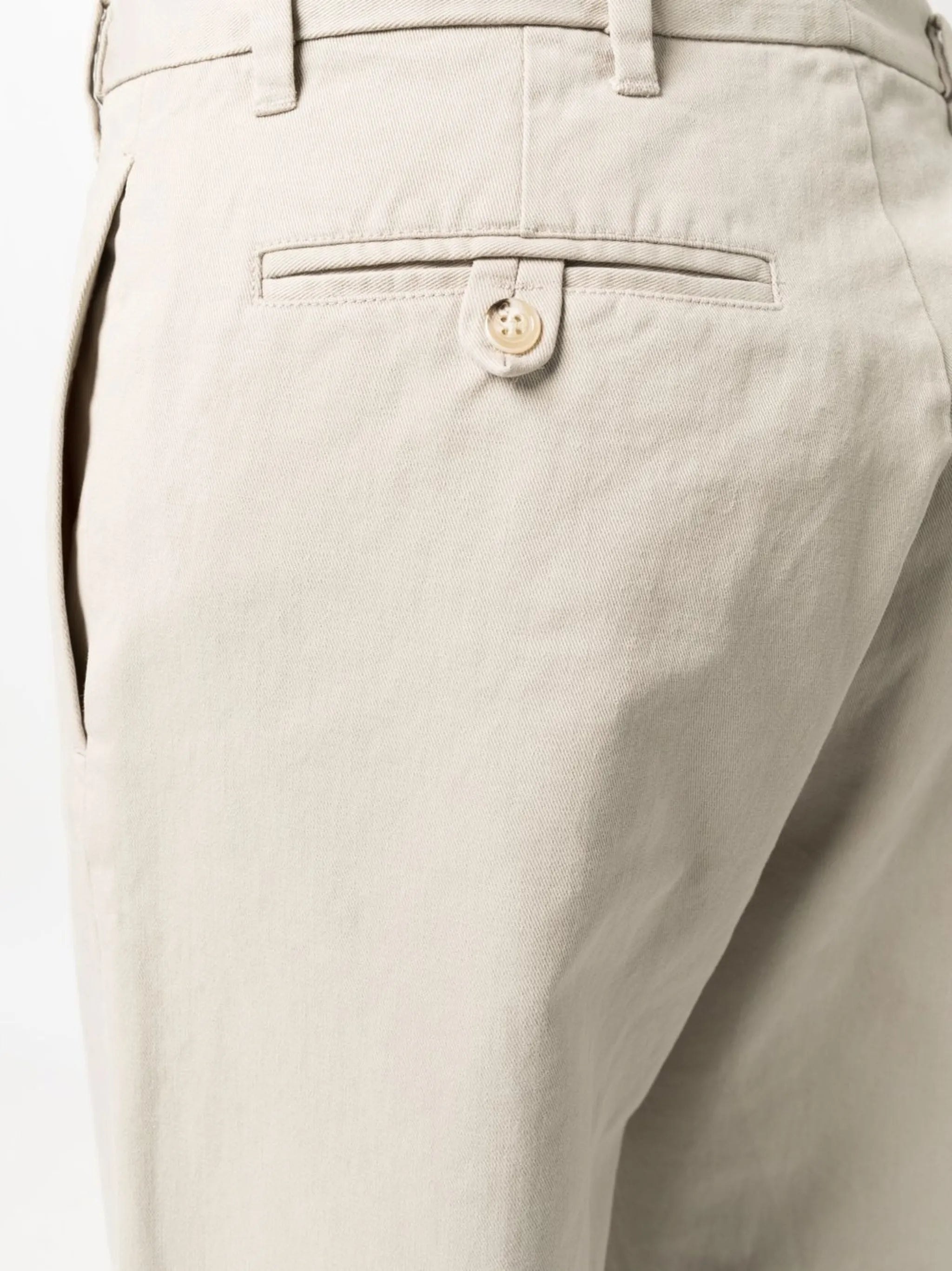 turn-up cuff straight leg trousers