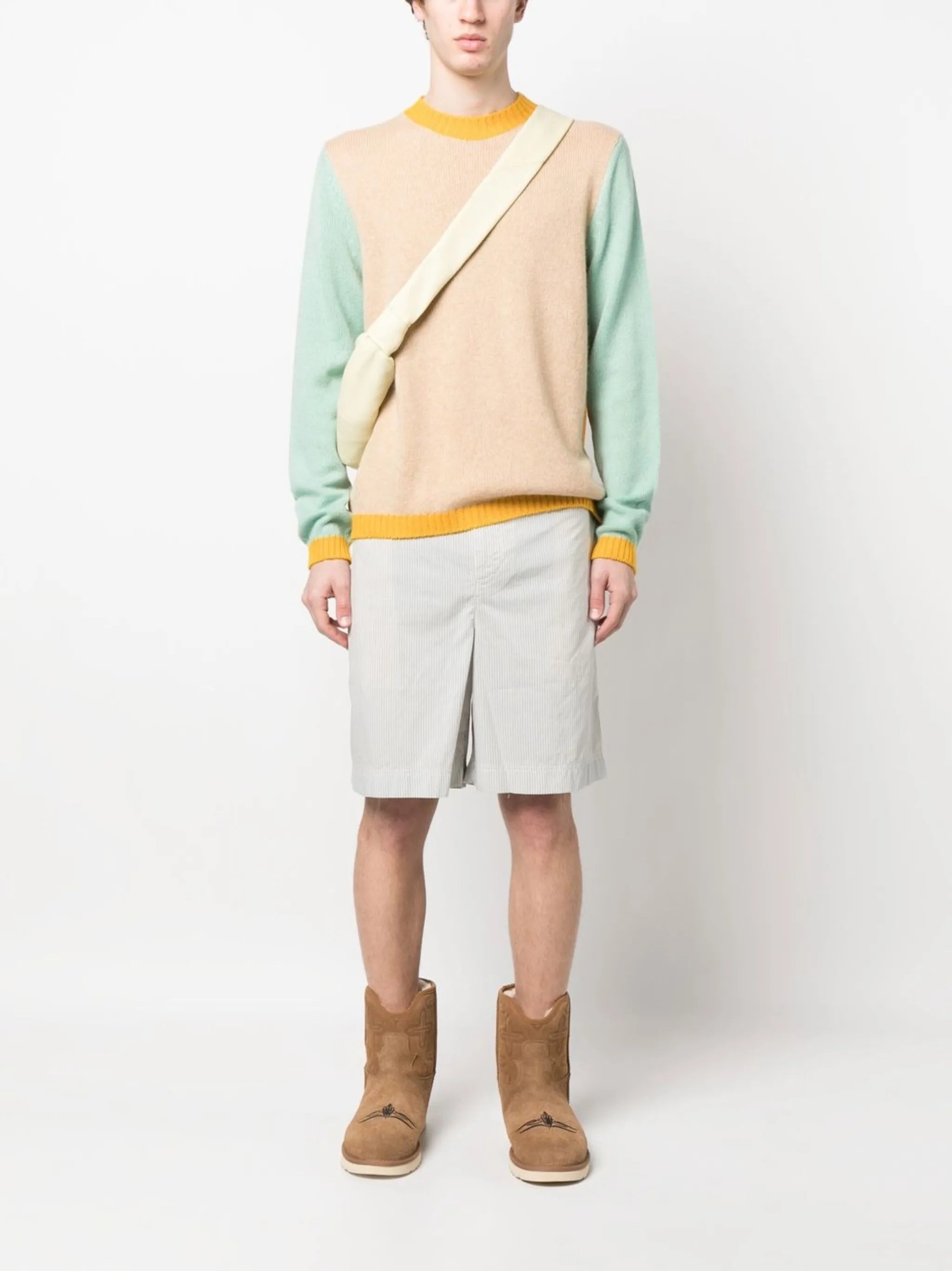 striped chino shorts