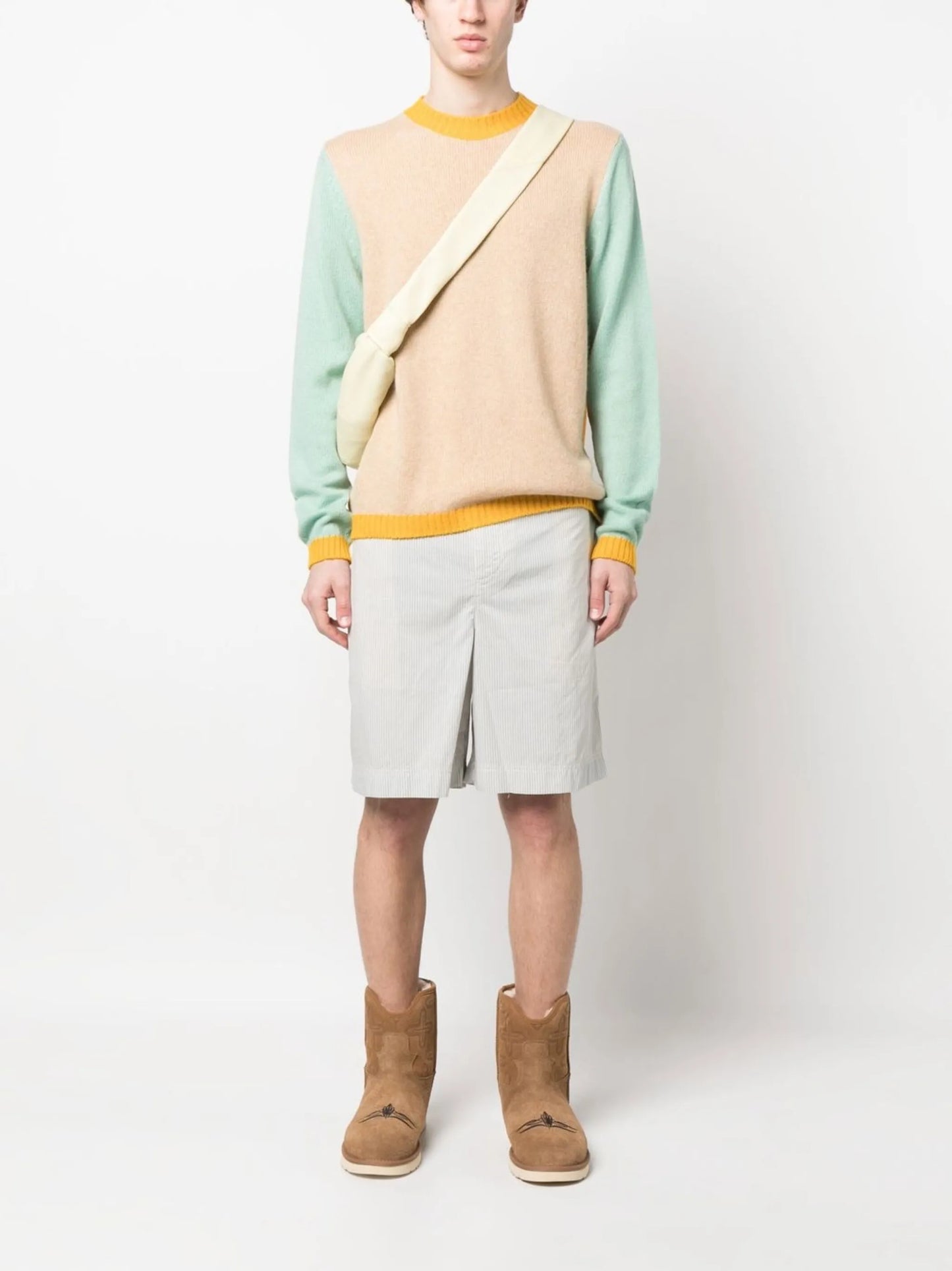 striped chino shorts