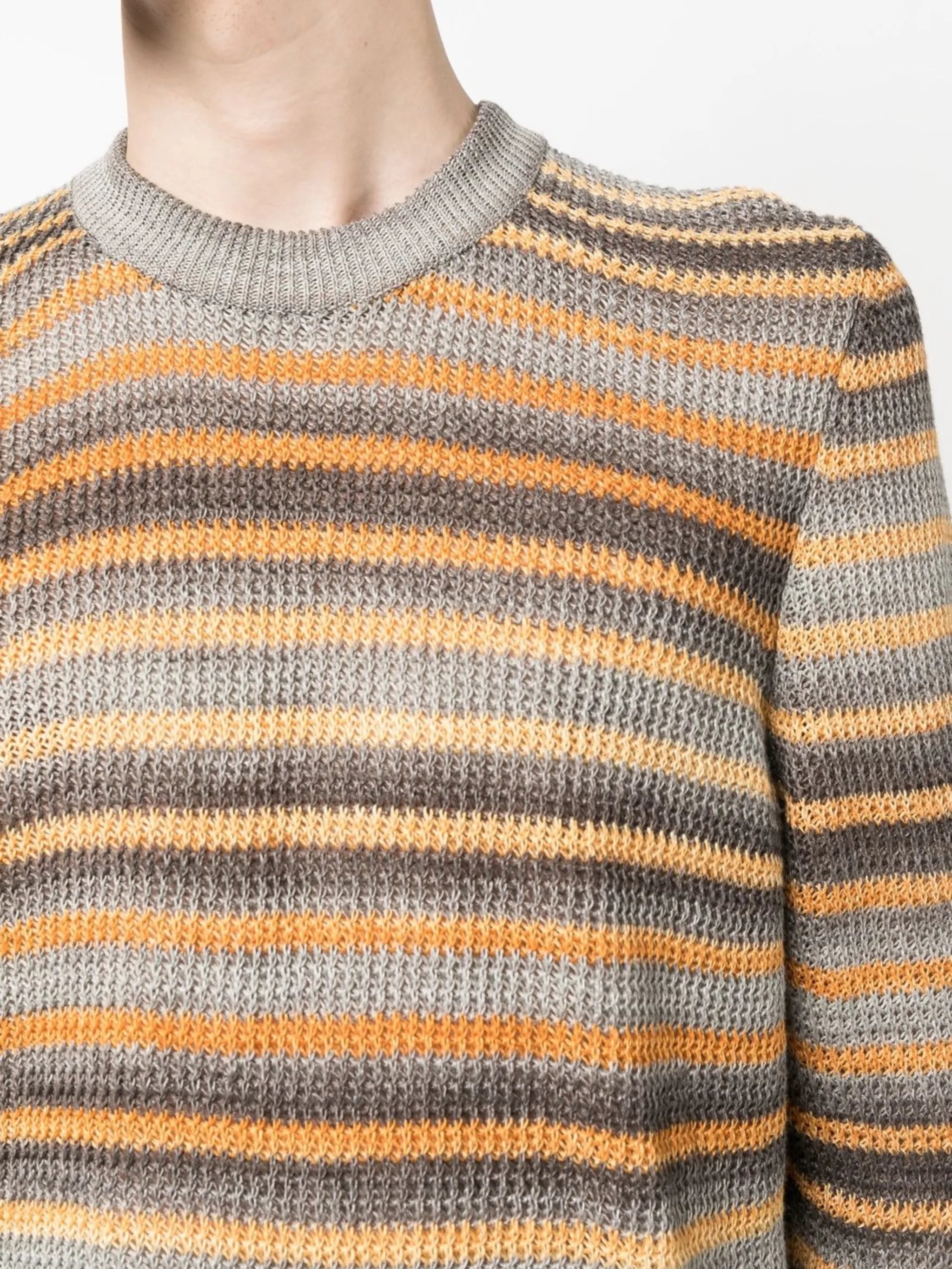 striped crew neck sweater