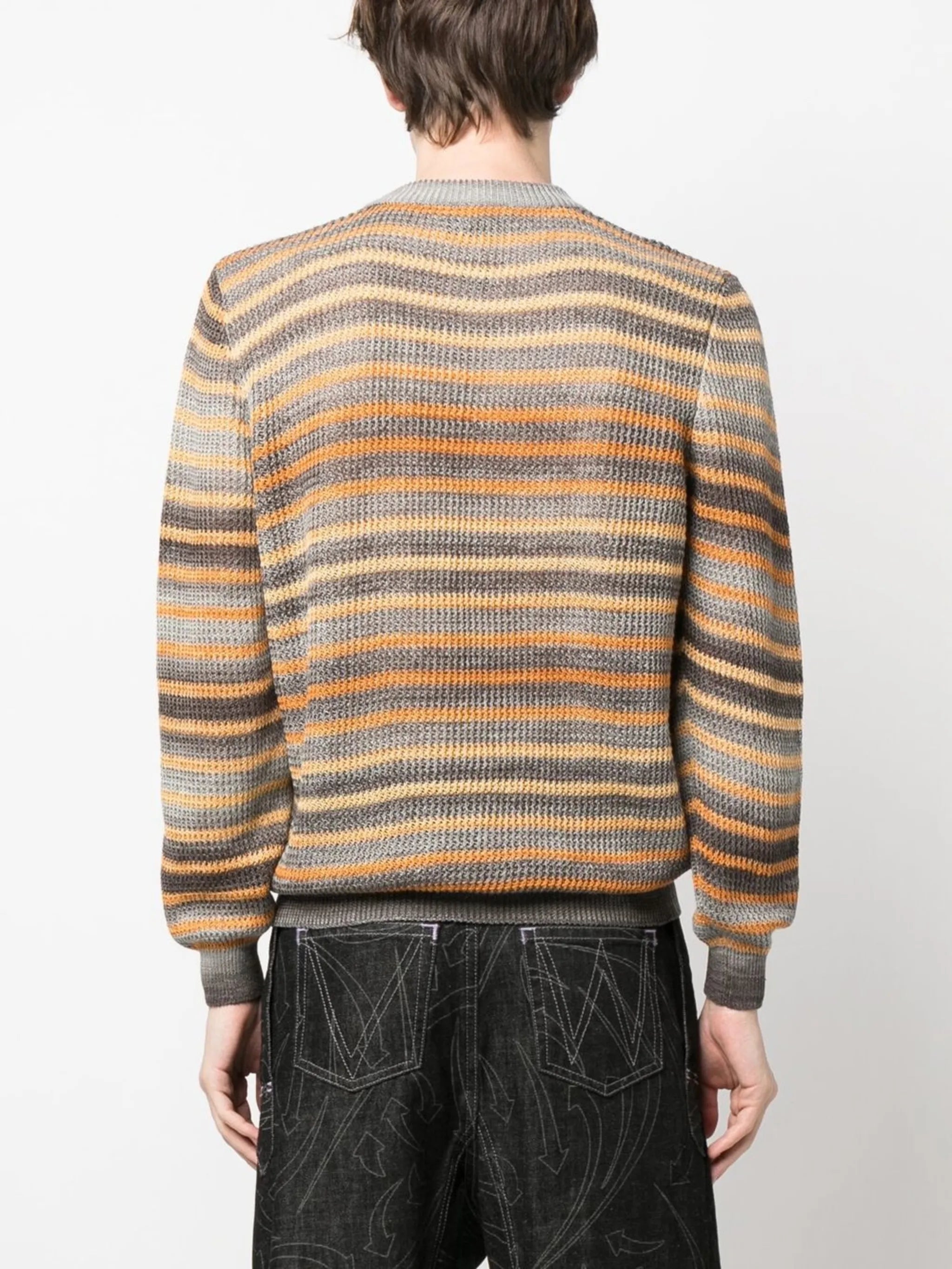 striped crew neck sweater