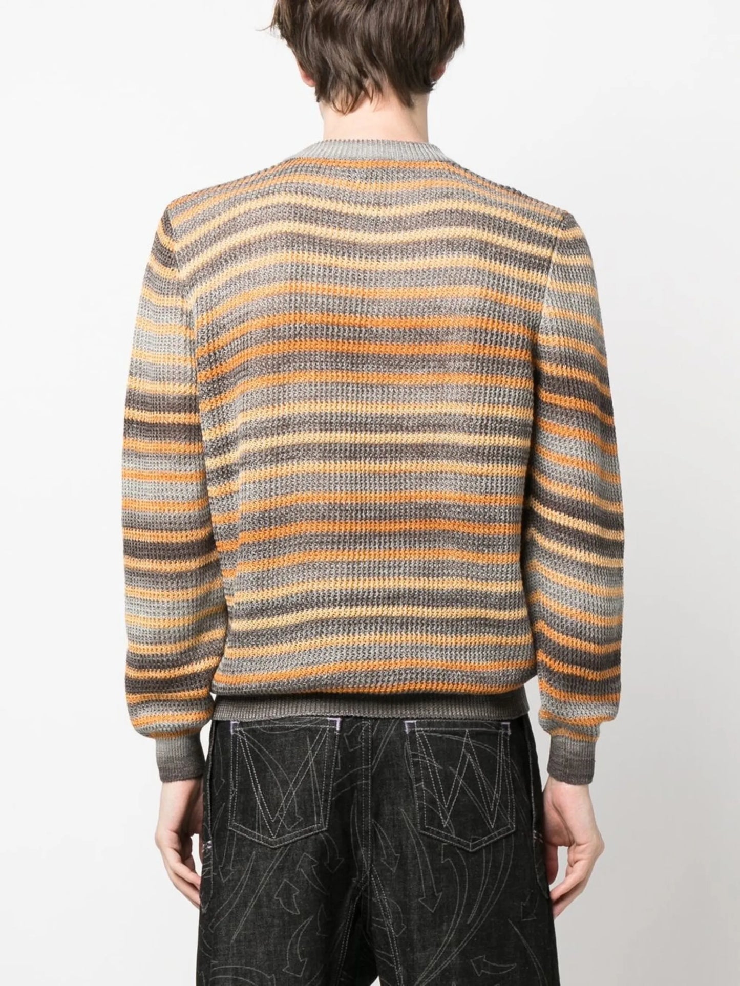 striped crew neck sweater