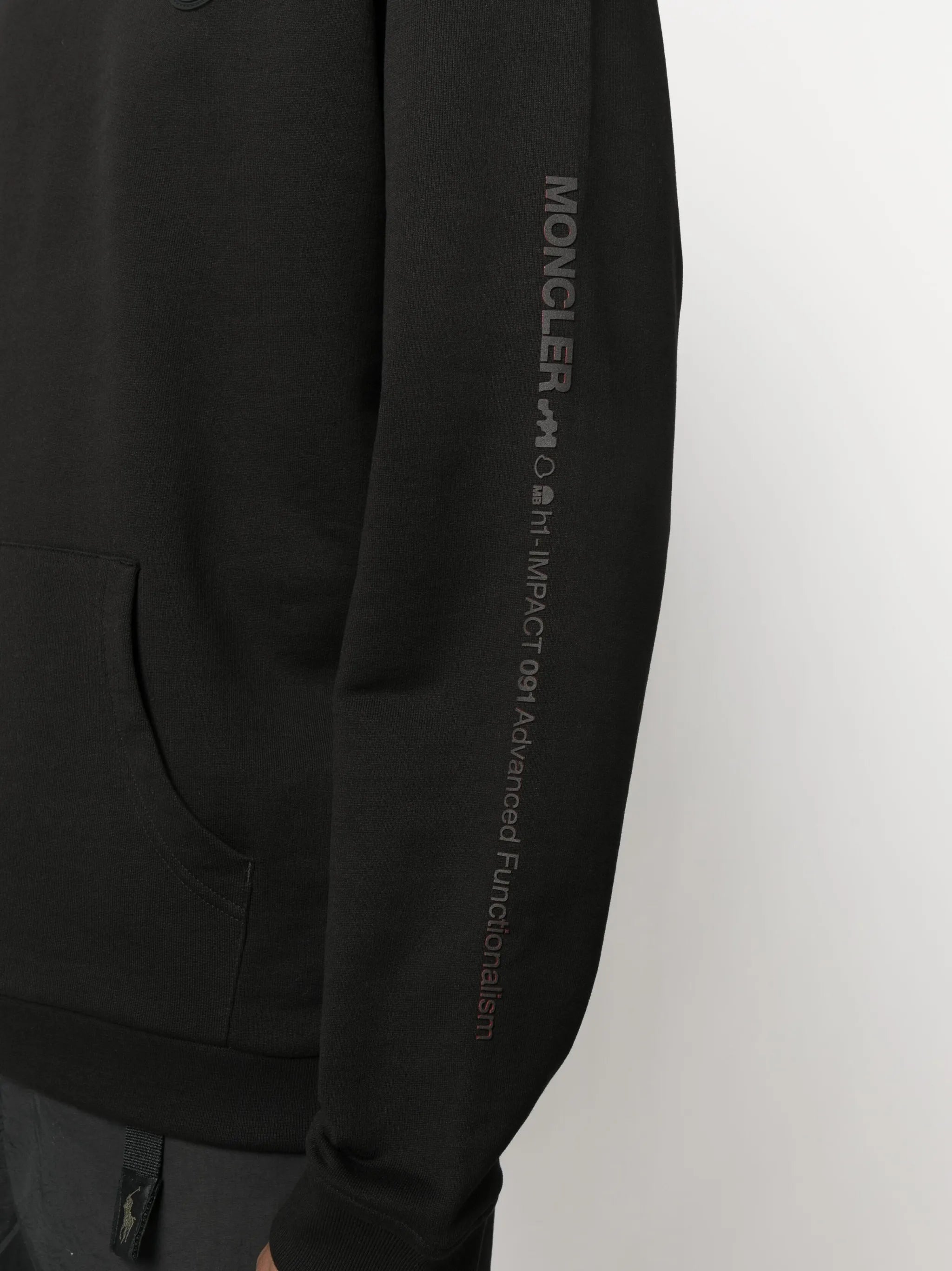 logo-print sleeve hoodie