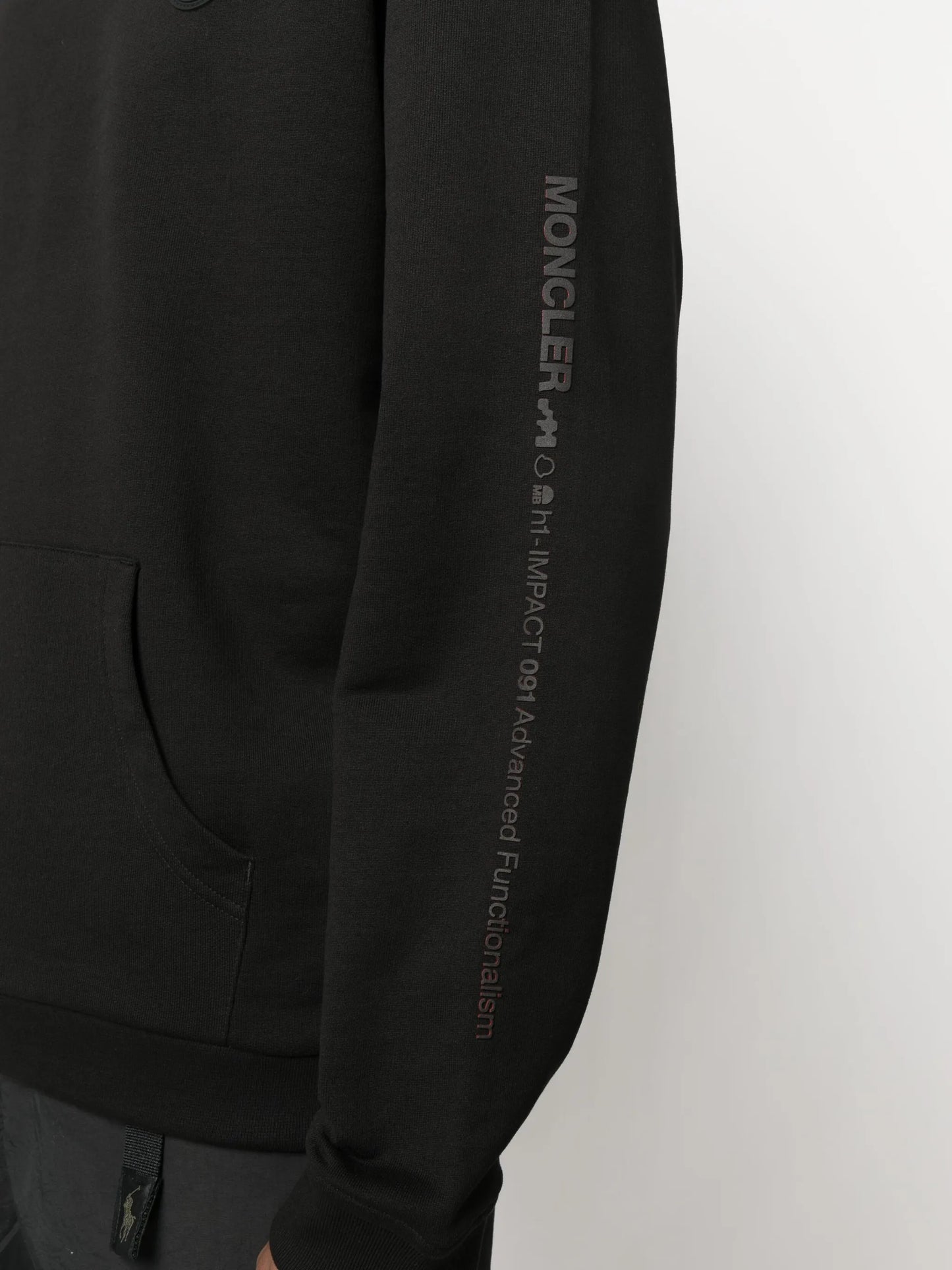 logo-print sleeve hoodie