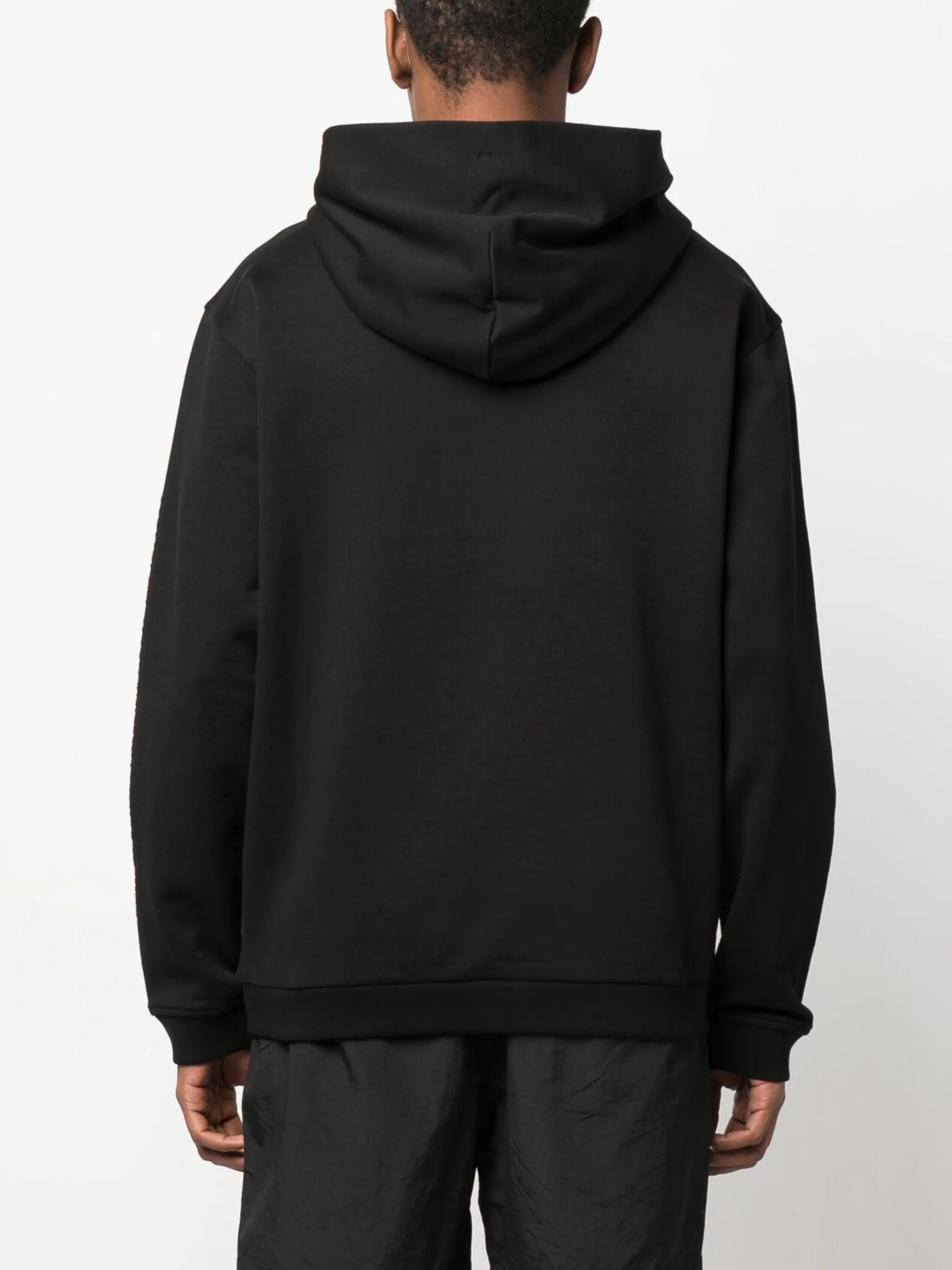 logo-print sleeve hoodie