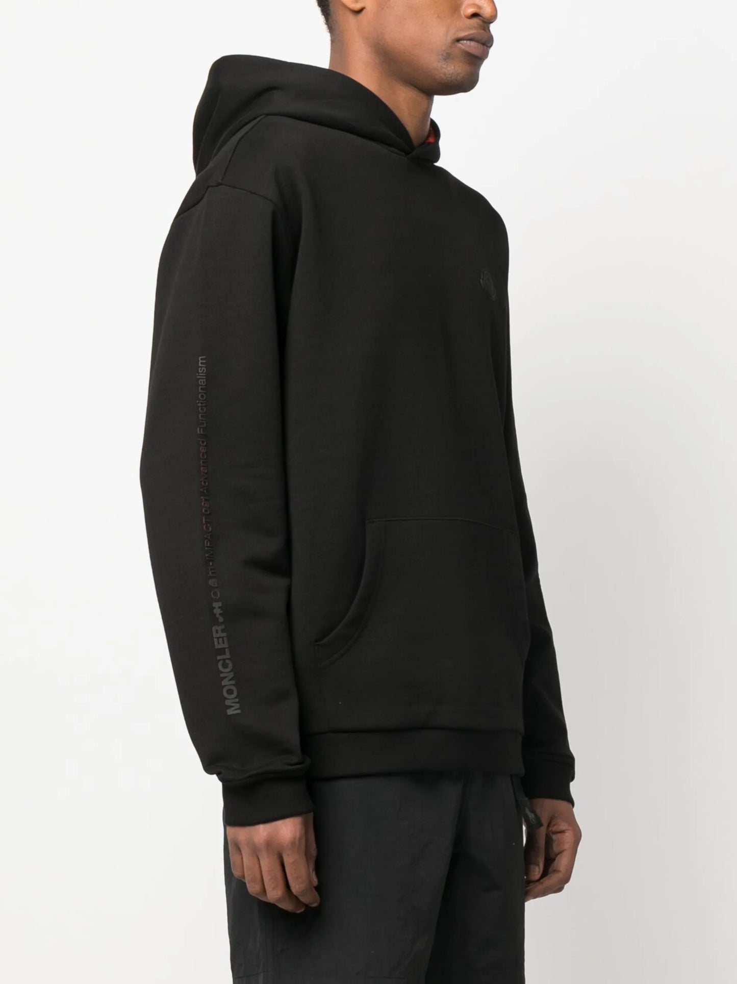 logo-print sleeve hoodie
