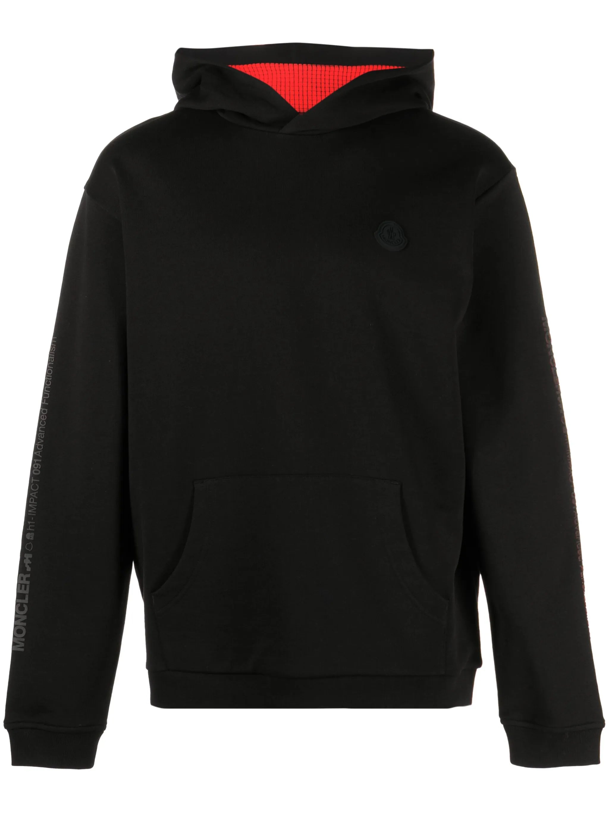 logo-print sleeve hoodie