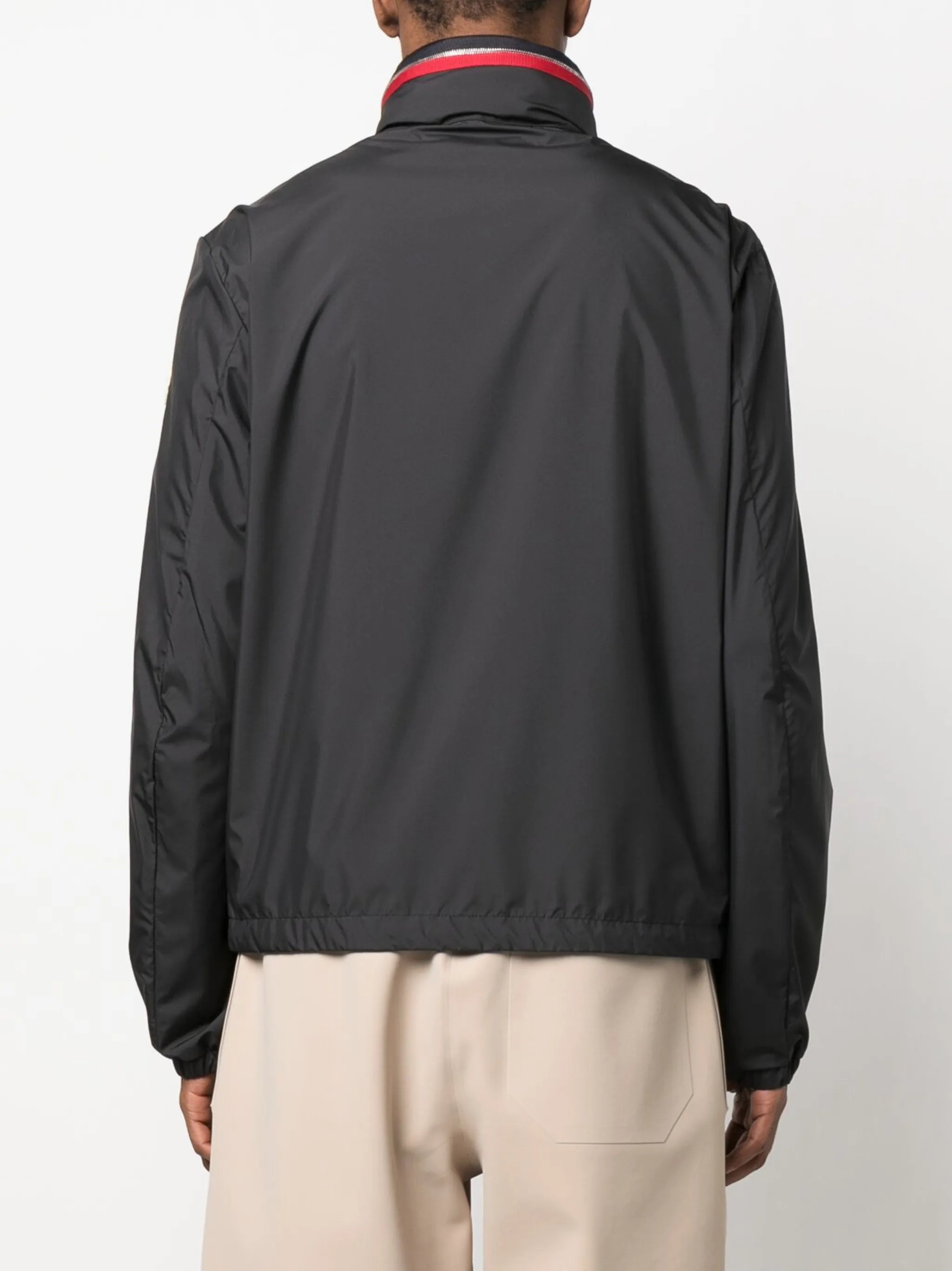 hooded zip-front jacket