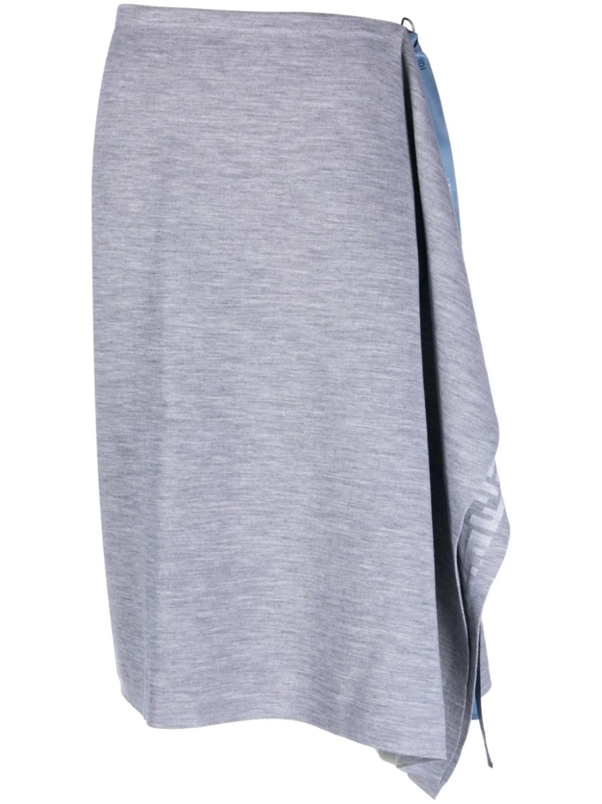 asymmetric knitted wrap skirt