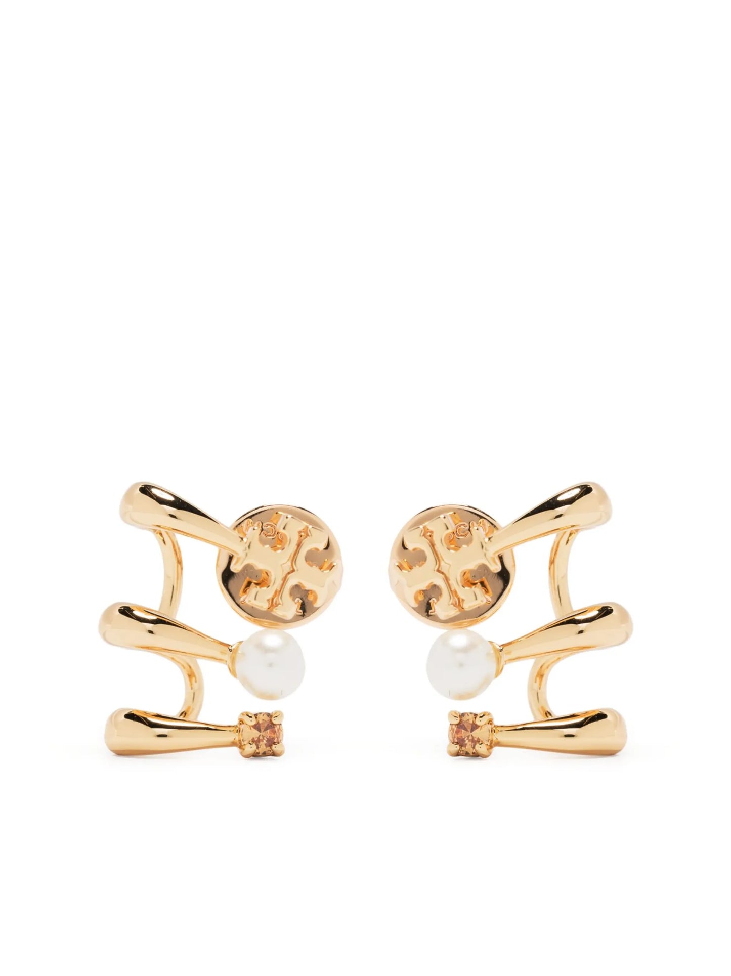 logo-engraved earrings