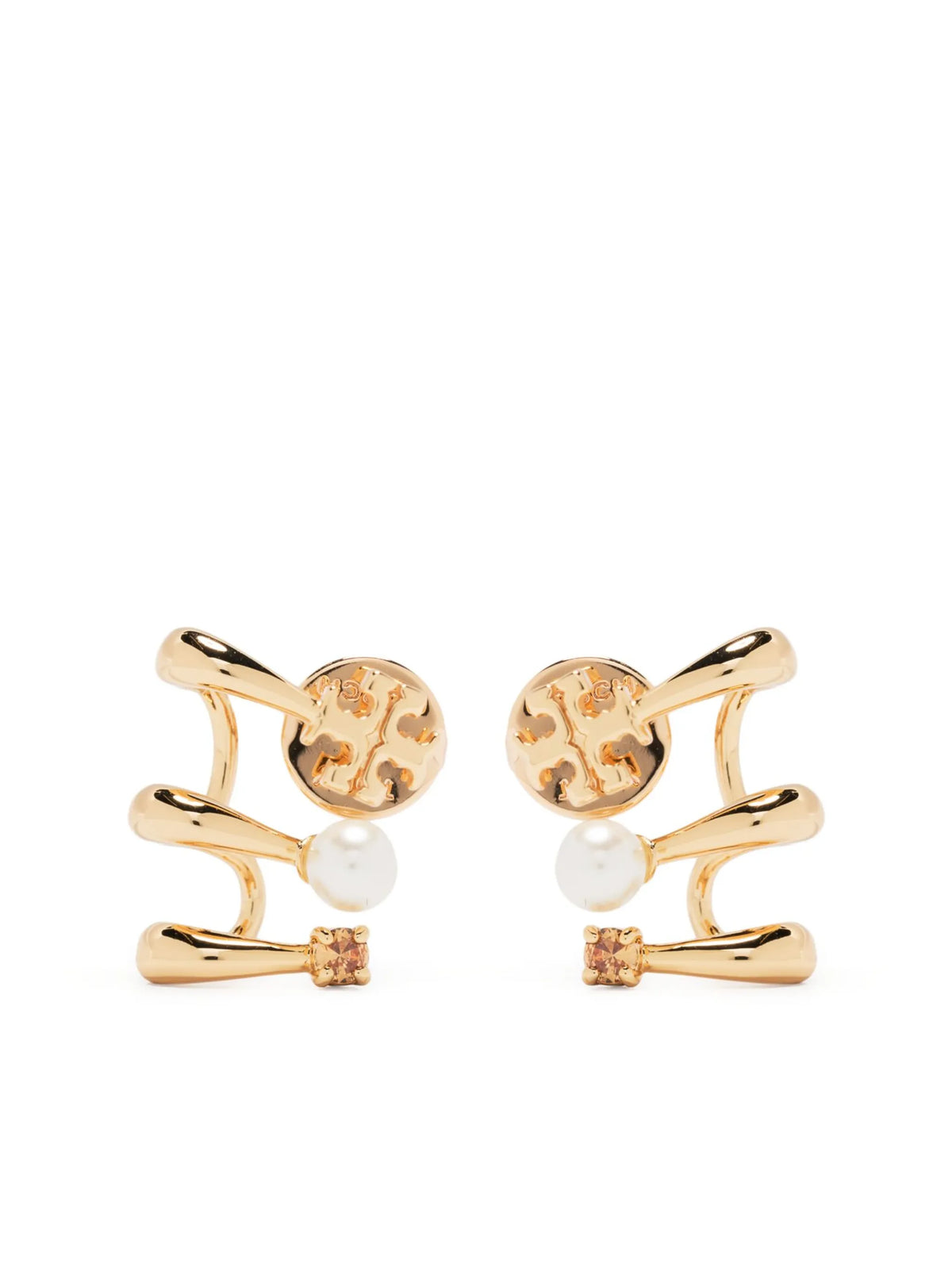 logo-engraved earrings