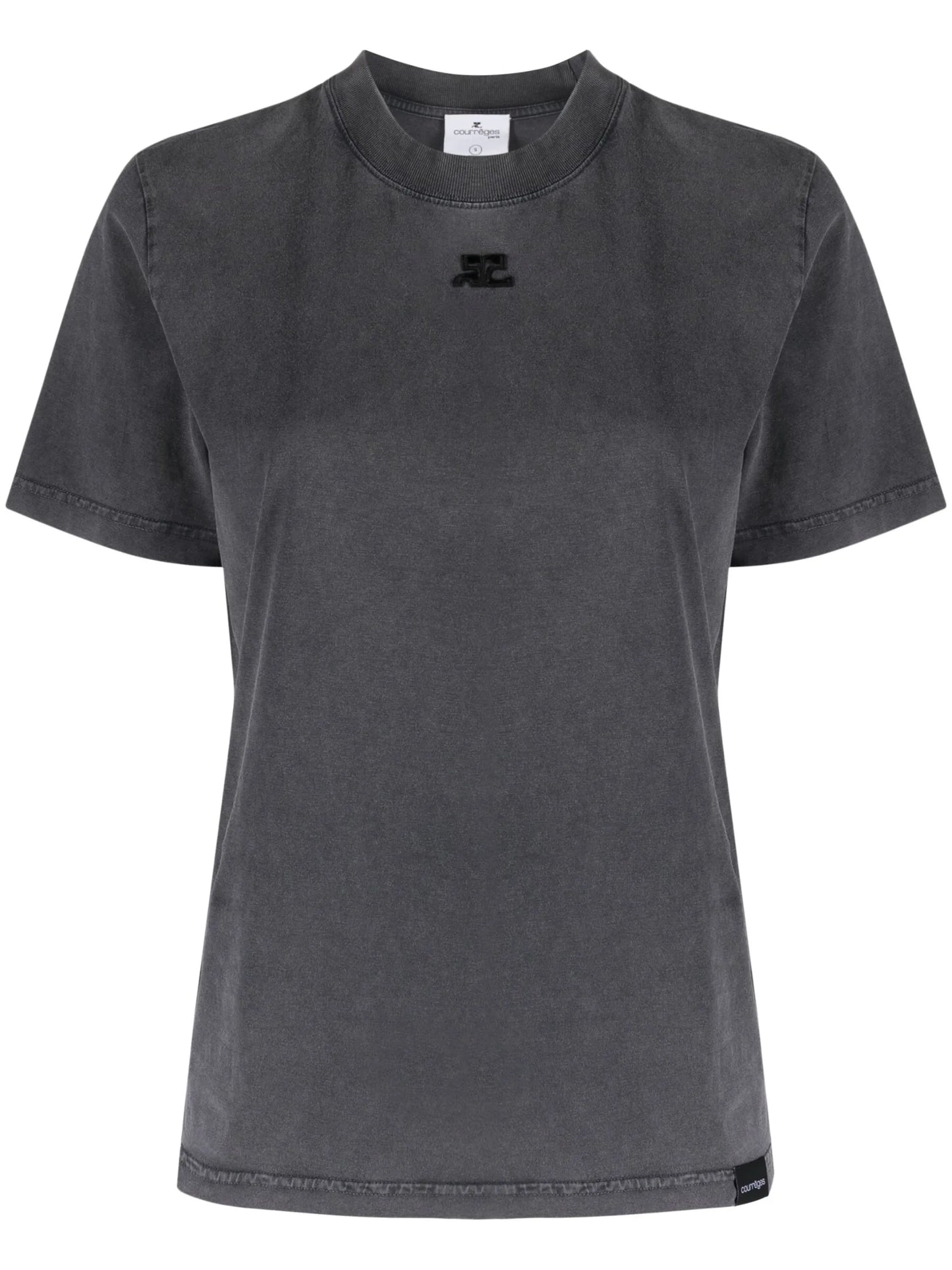 logo-print stonewashed T-shirt