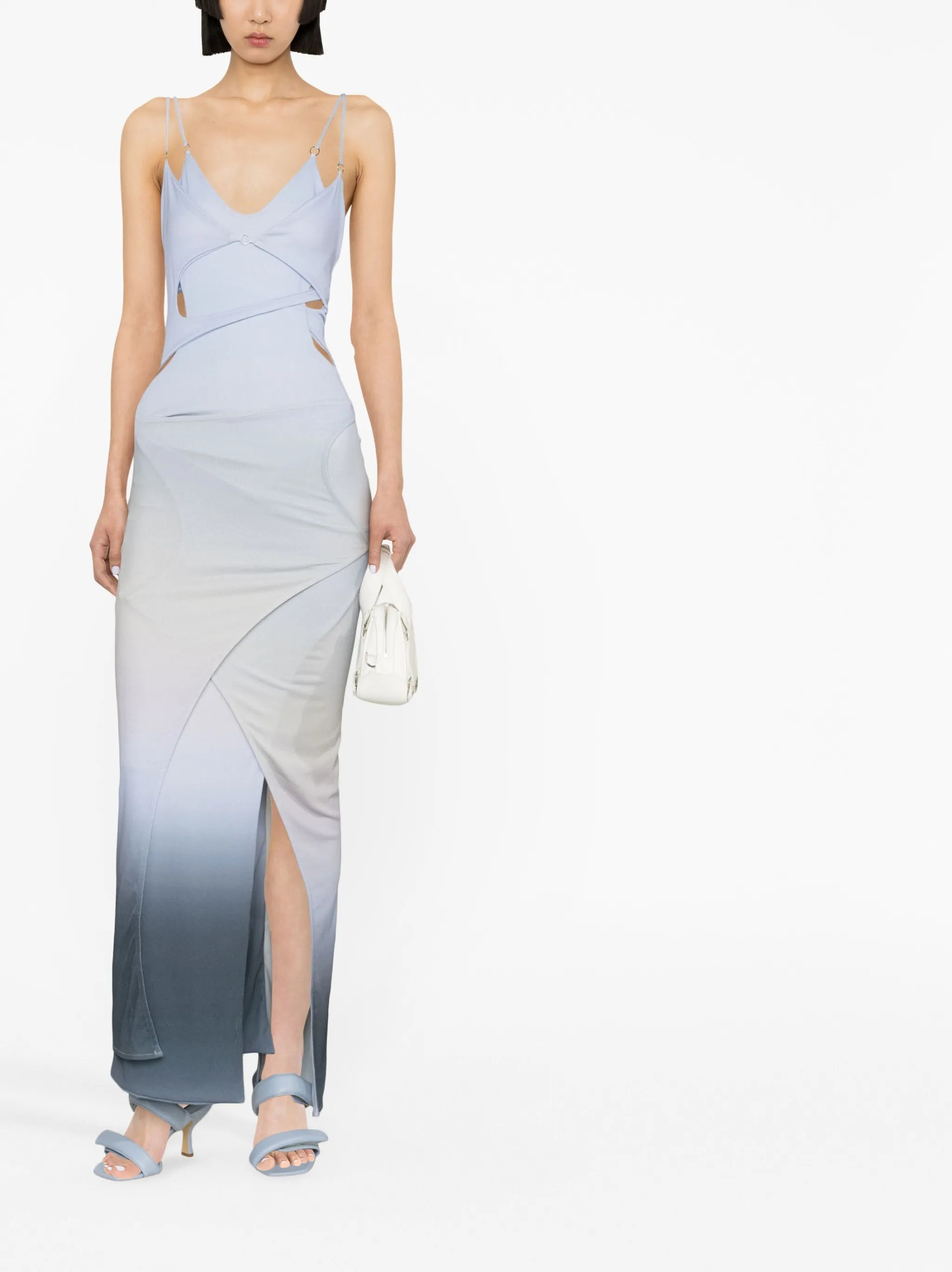 asymmetric layered maxi dress