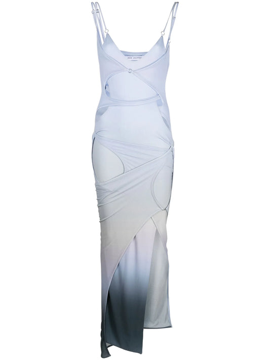 asymmetric layered maxi dress