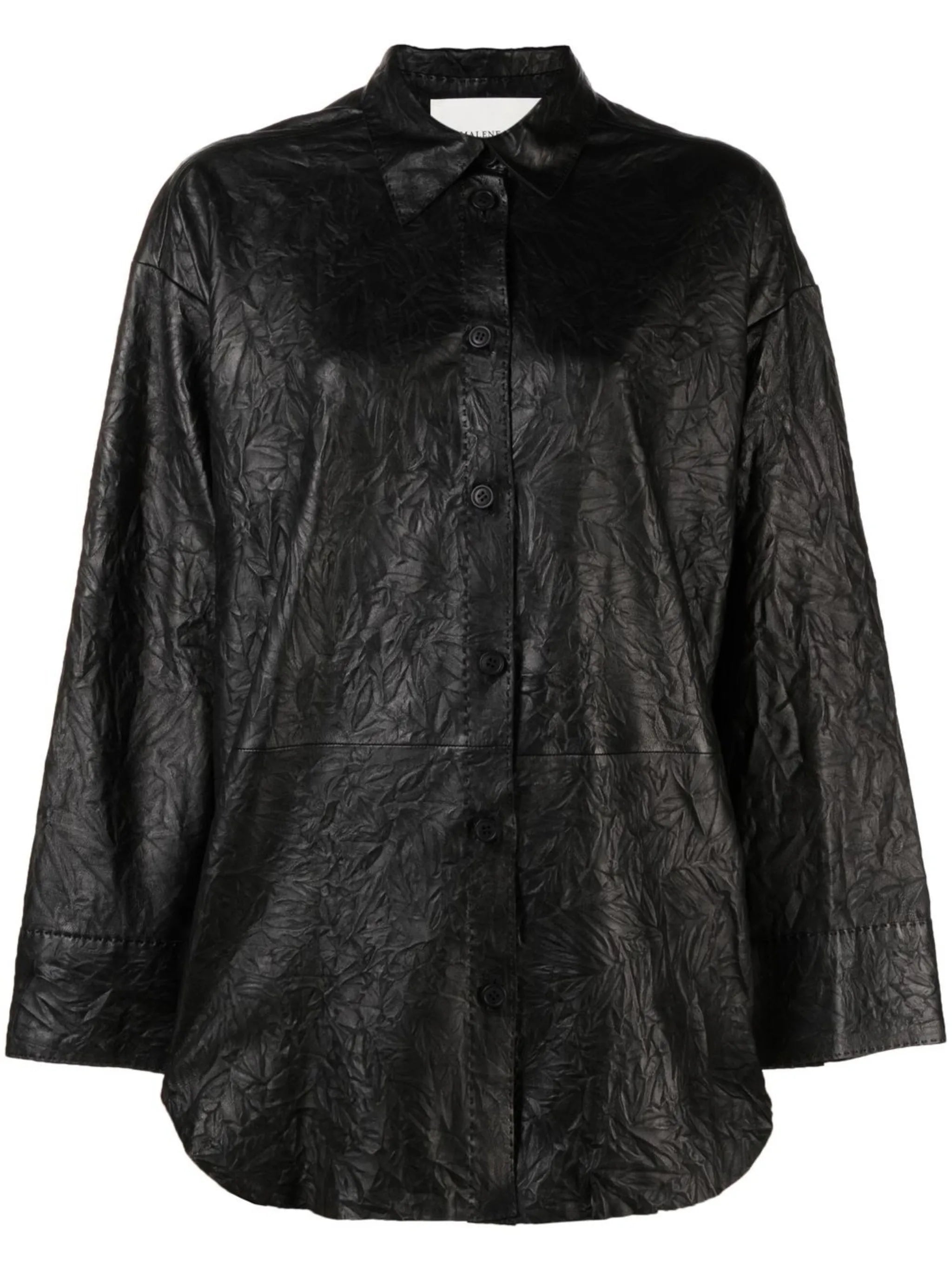 embossed leather shirt