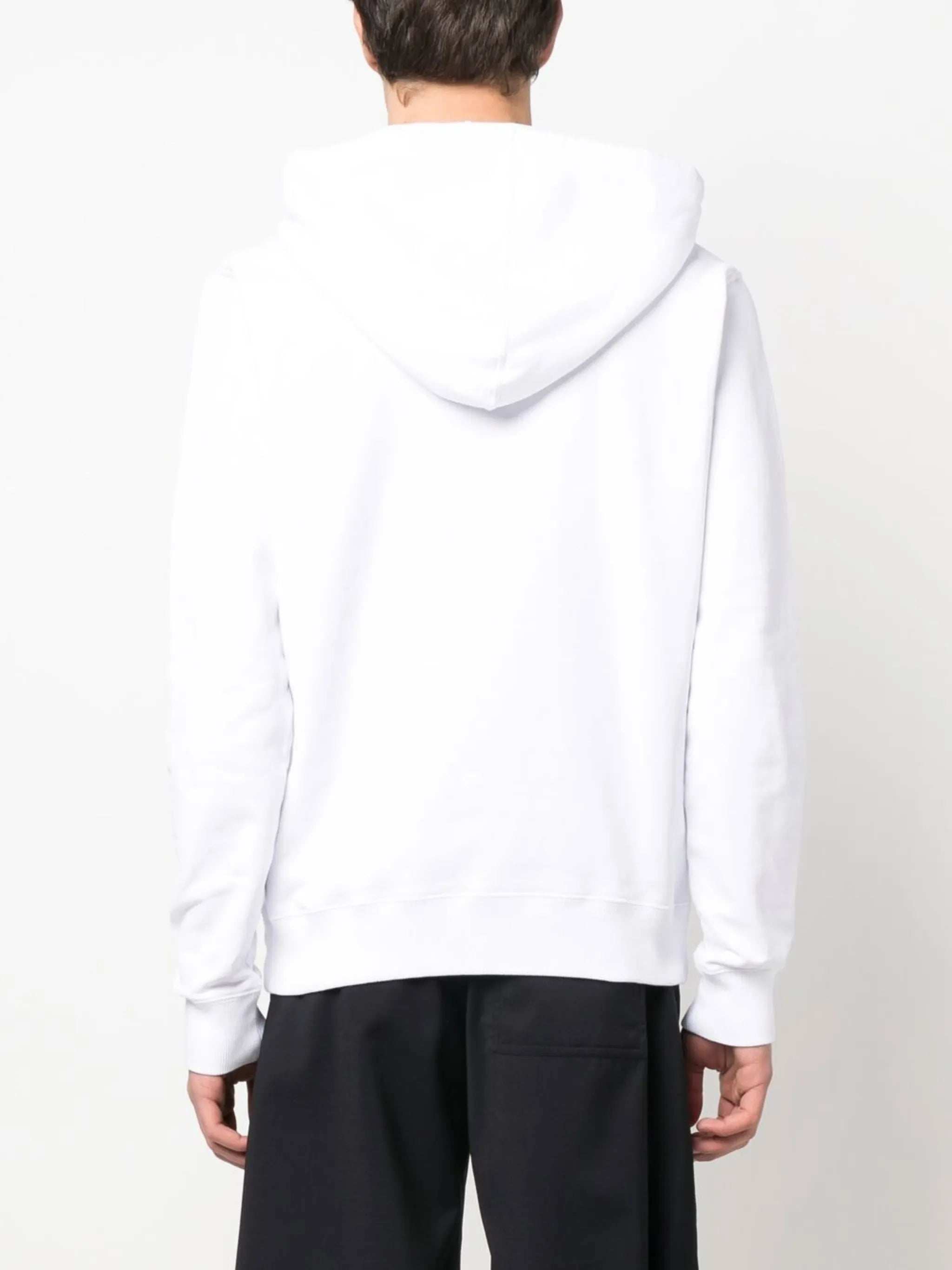 logo-embroidered cotton hoodie