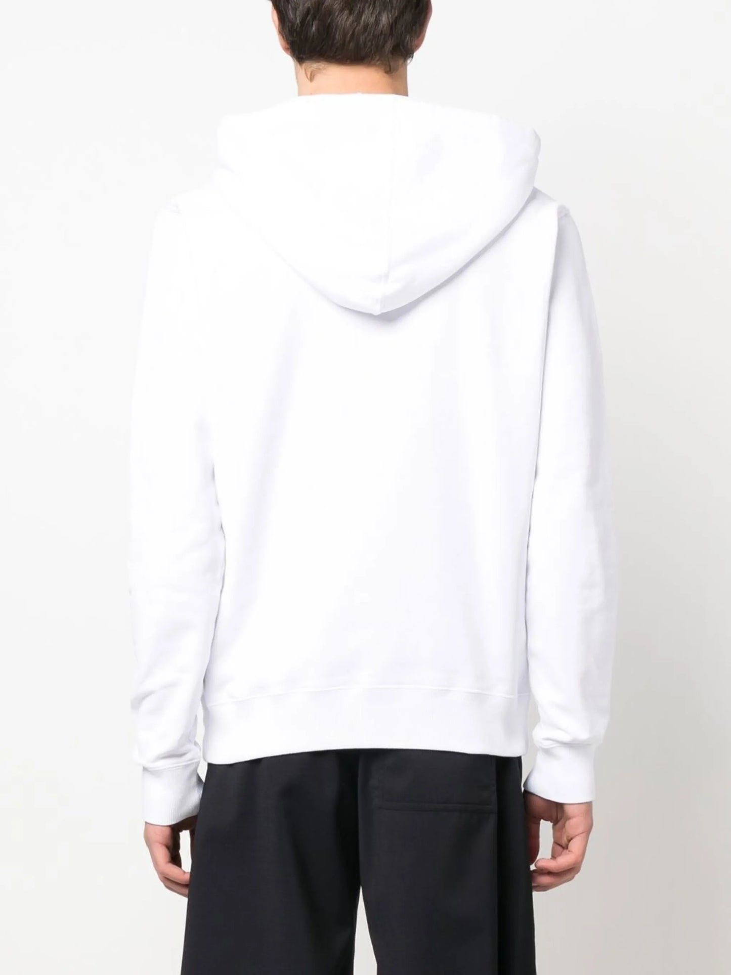 logo-embroidered cotton hoodie