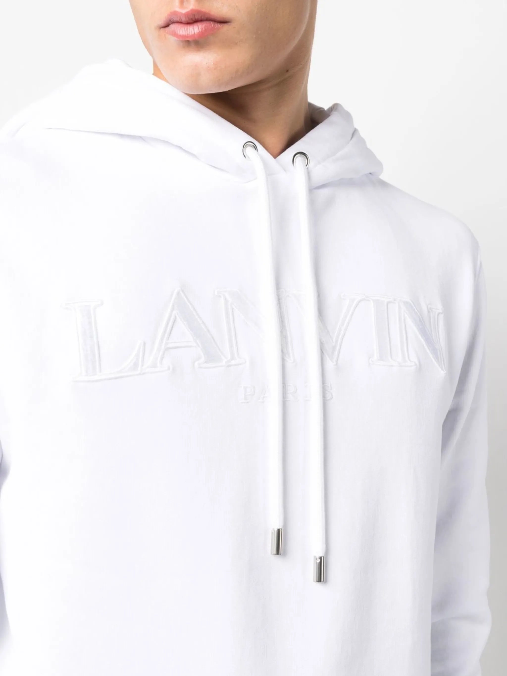 logo-embroidered cotton hoodie