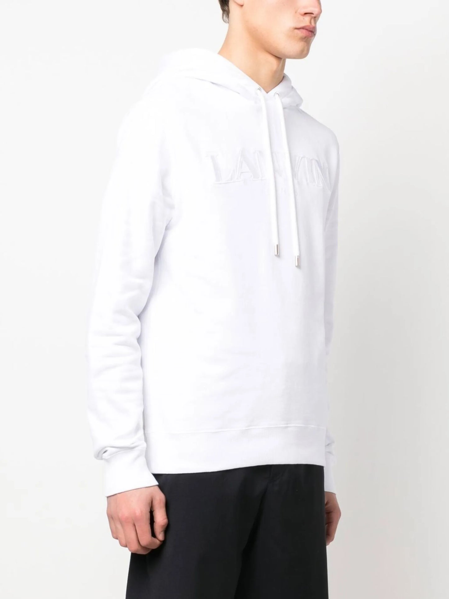 logo-embroidered cotton hoodie