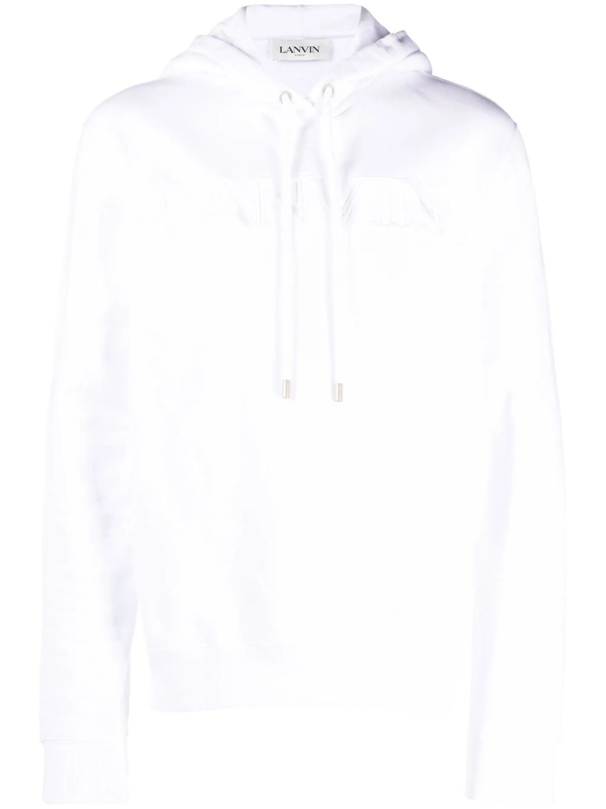logo-embroidered cotton hoodie