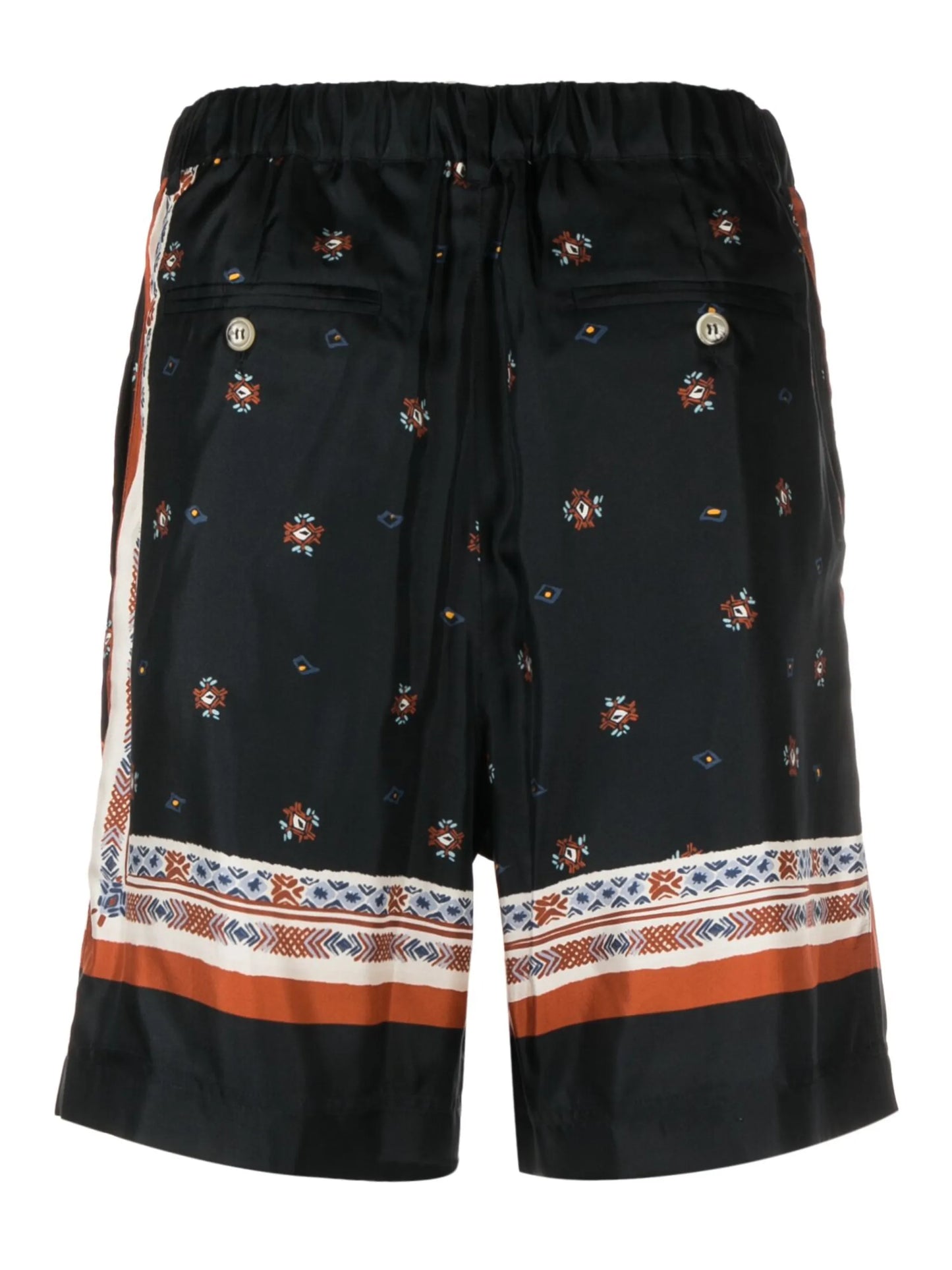 graphic-print silk-cotton bermuda shorts