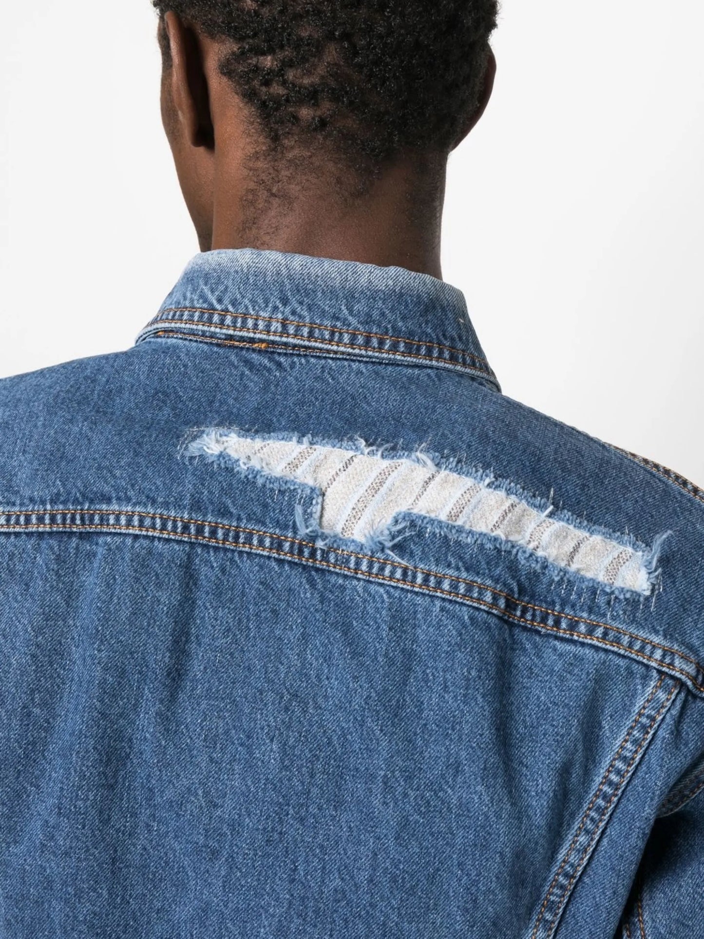embroidered-detail denim jacket