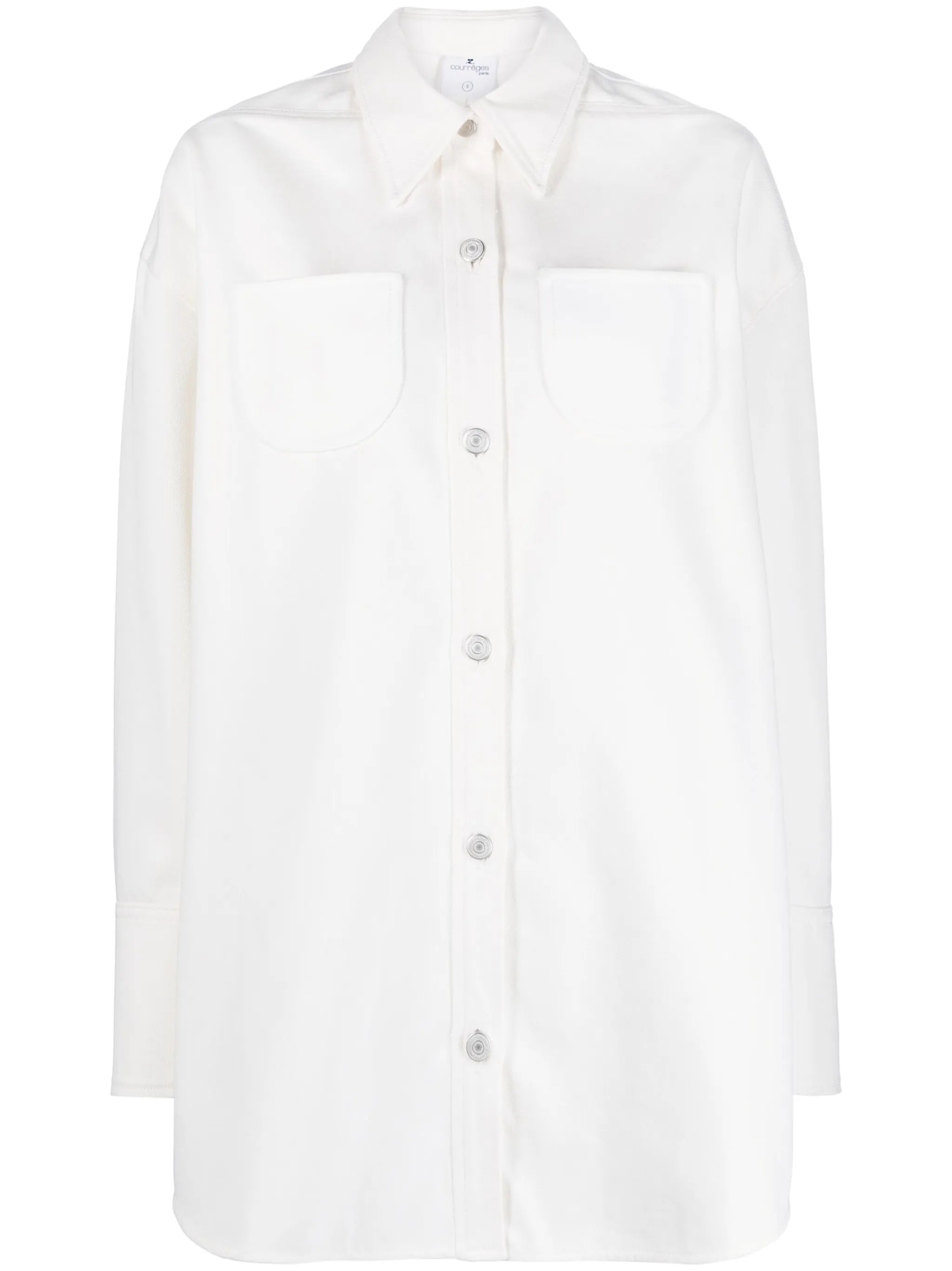 strap-detail button-up shirt