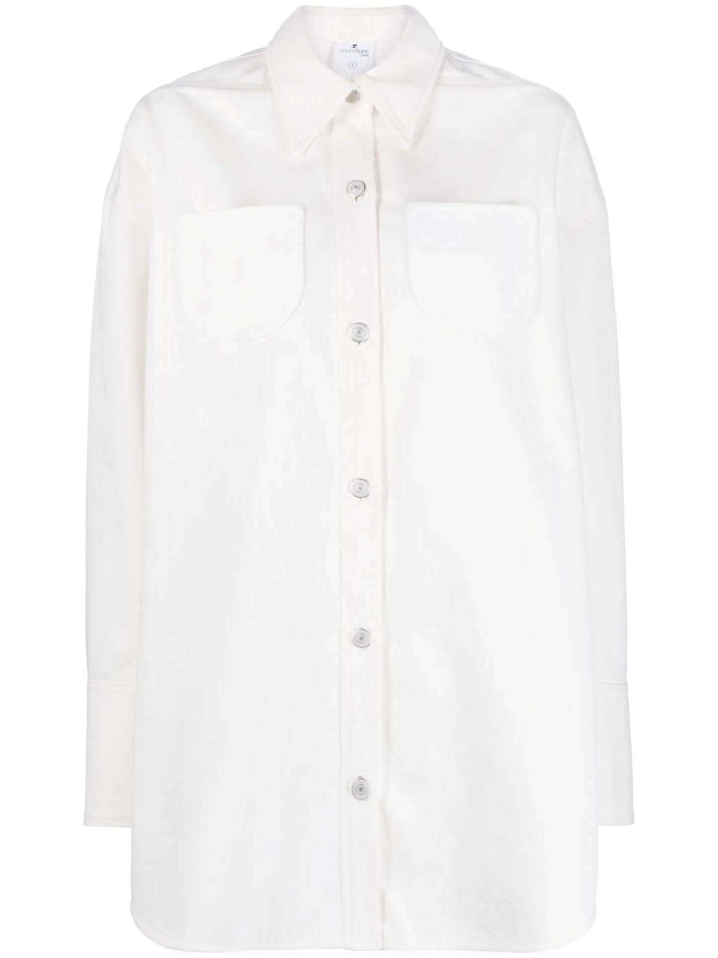 strap-detail button-up shirt