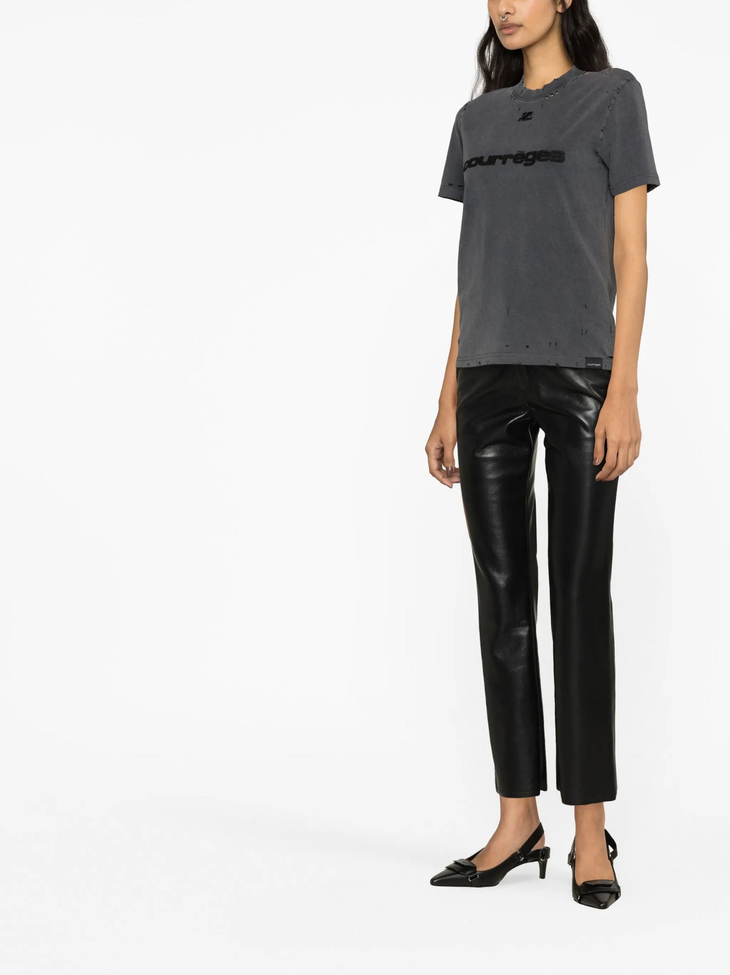 logo-patch cotton T-shirt