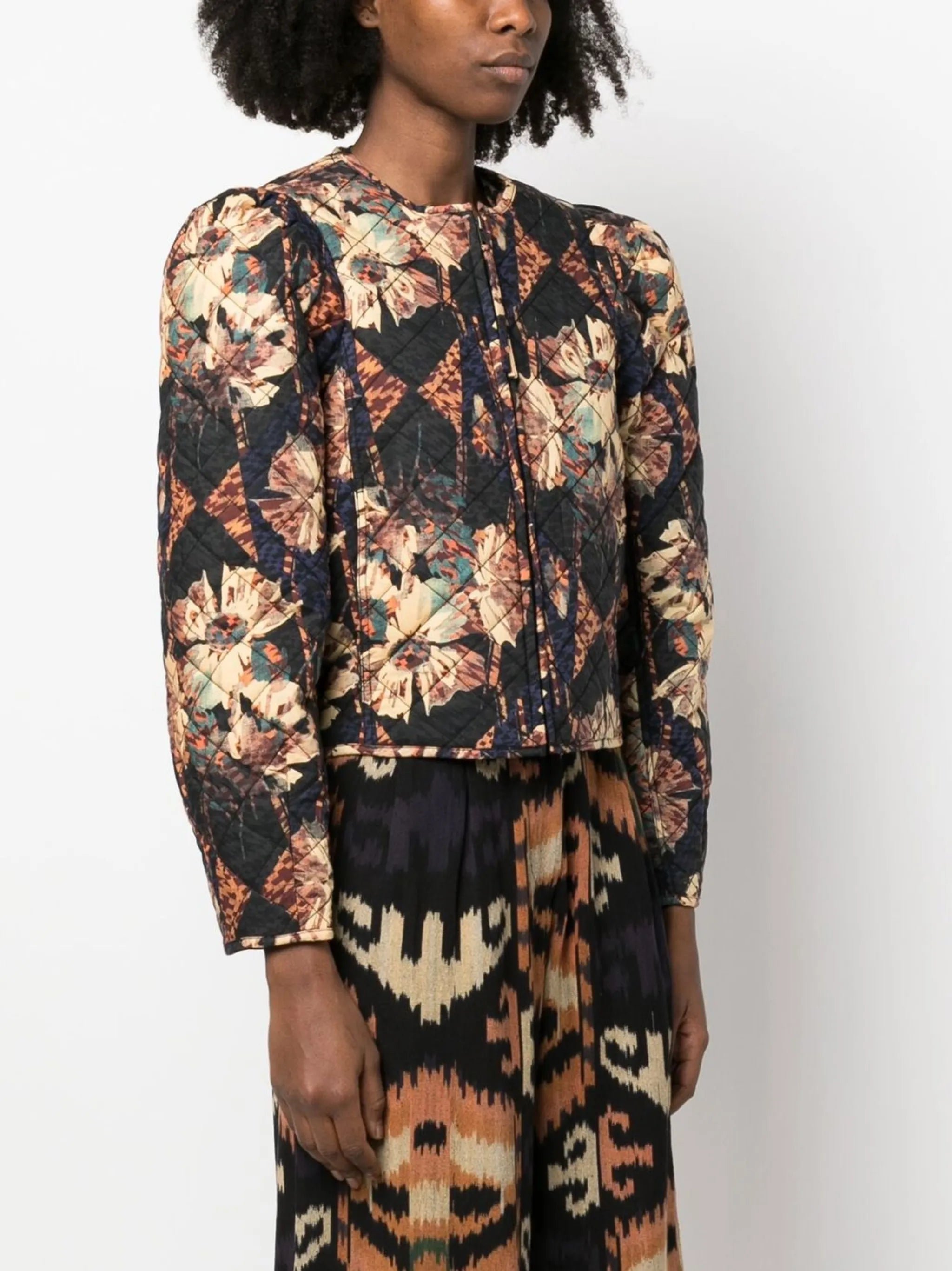 Clarisse quilted floral-print jacket