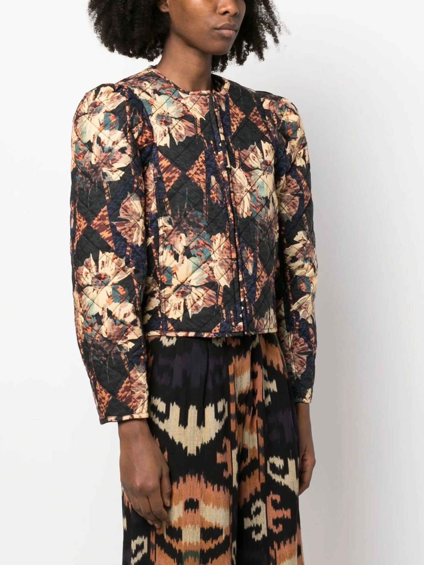 Clarisse quilted floral-print jacket
