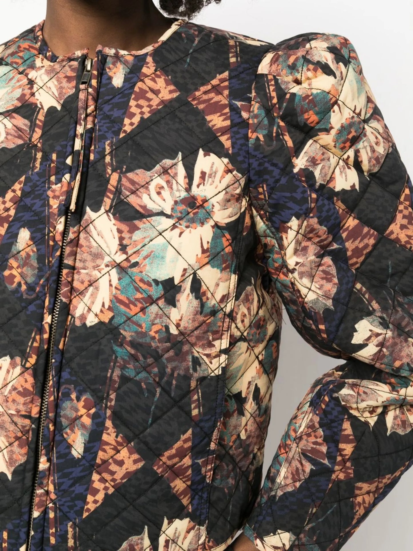 Clarisse quilted floral-print jacket