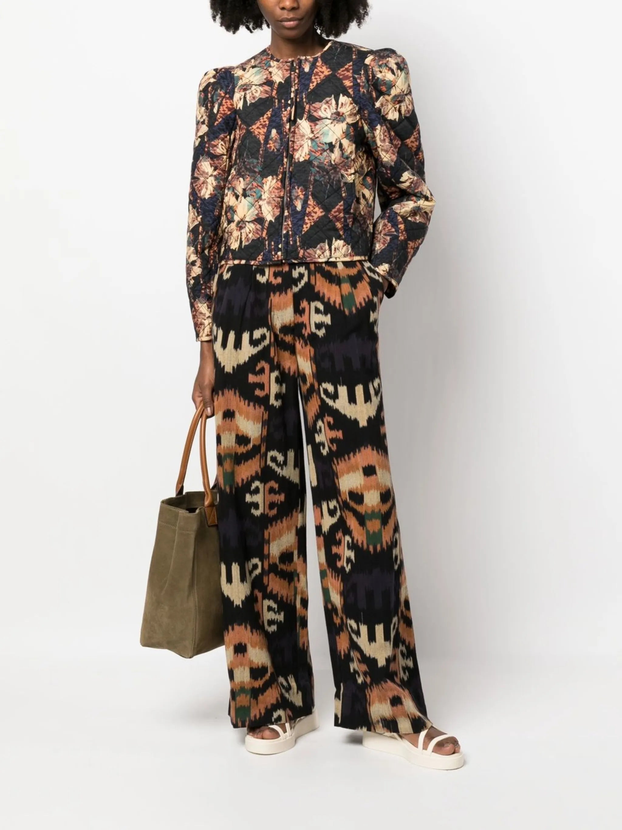 Clarisse quilted floral-print jacket