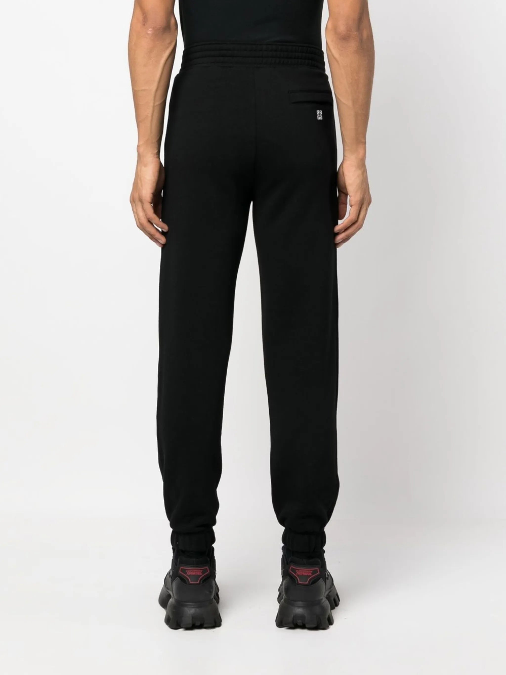 logo print cotton track pants