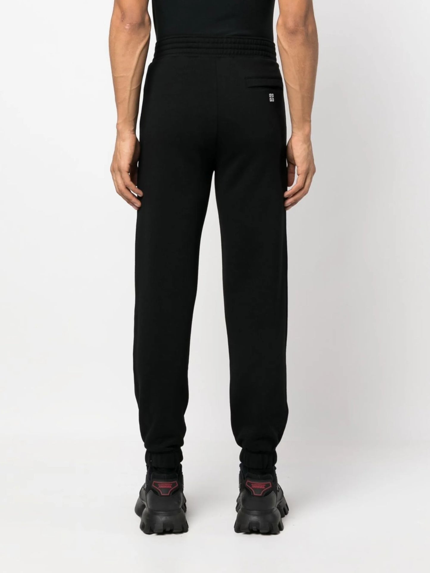 logo print cotton track pants