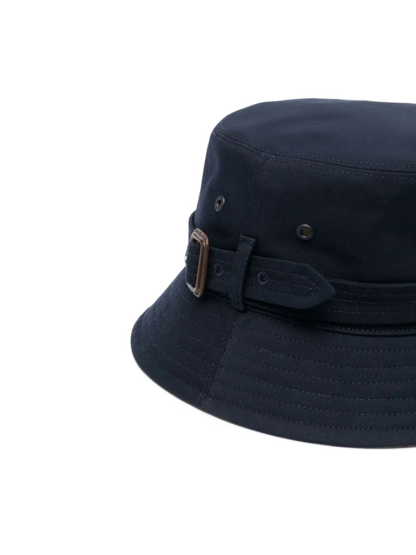 buckle-detail cotton bucket hat