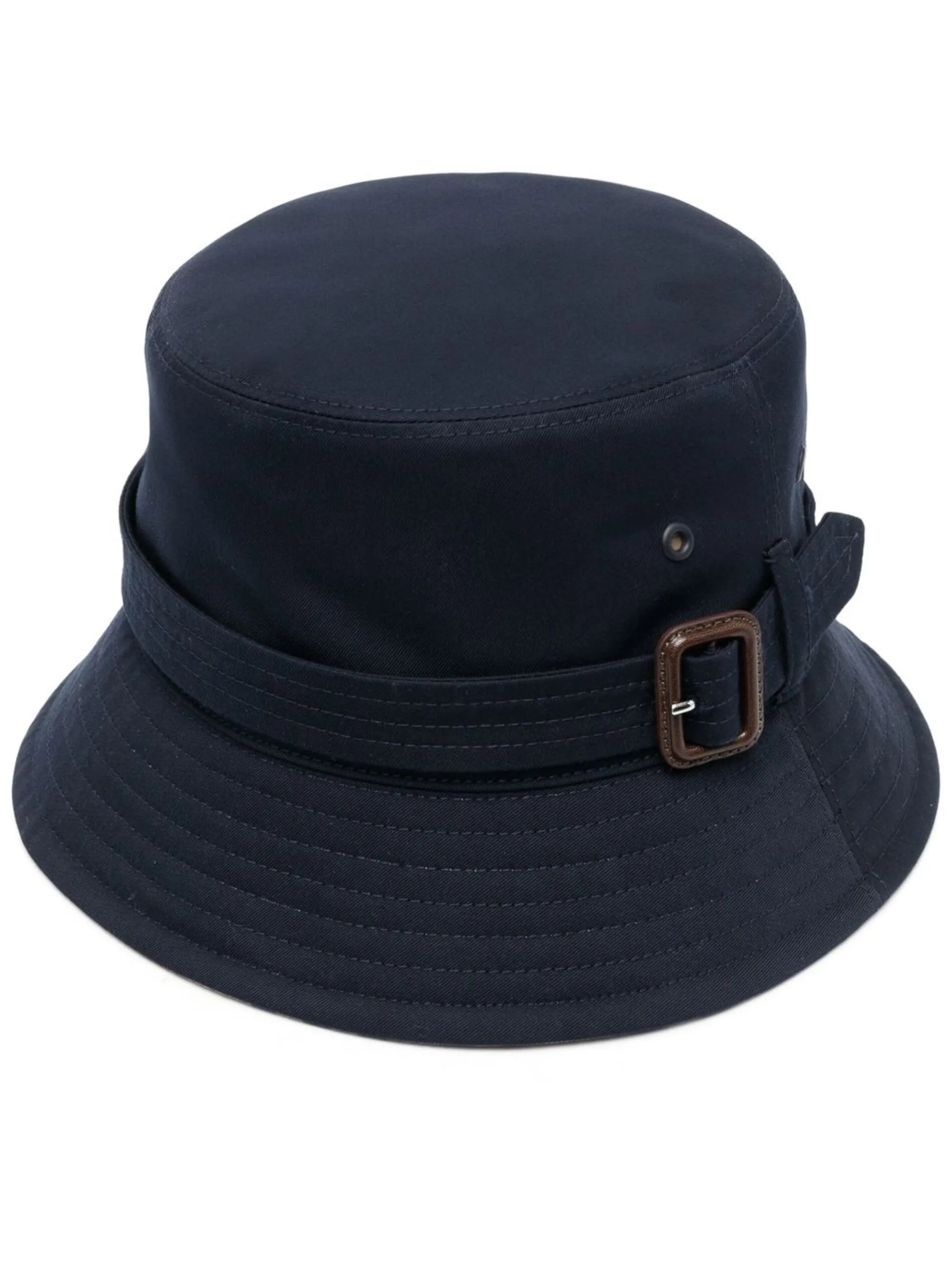 buckle-detail cotton bucket hat