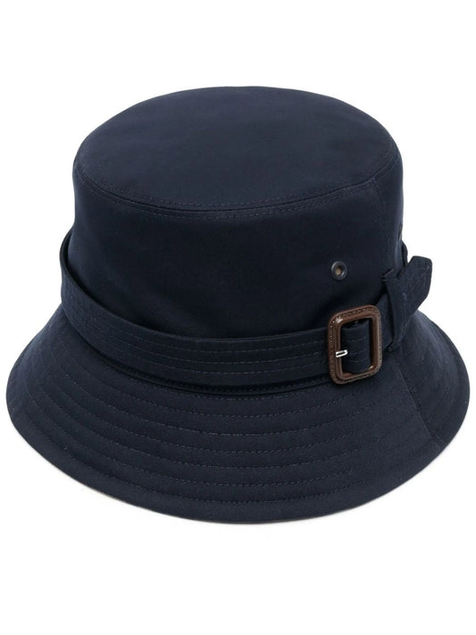 buckle-detail cotton bucket hat