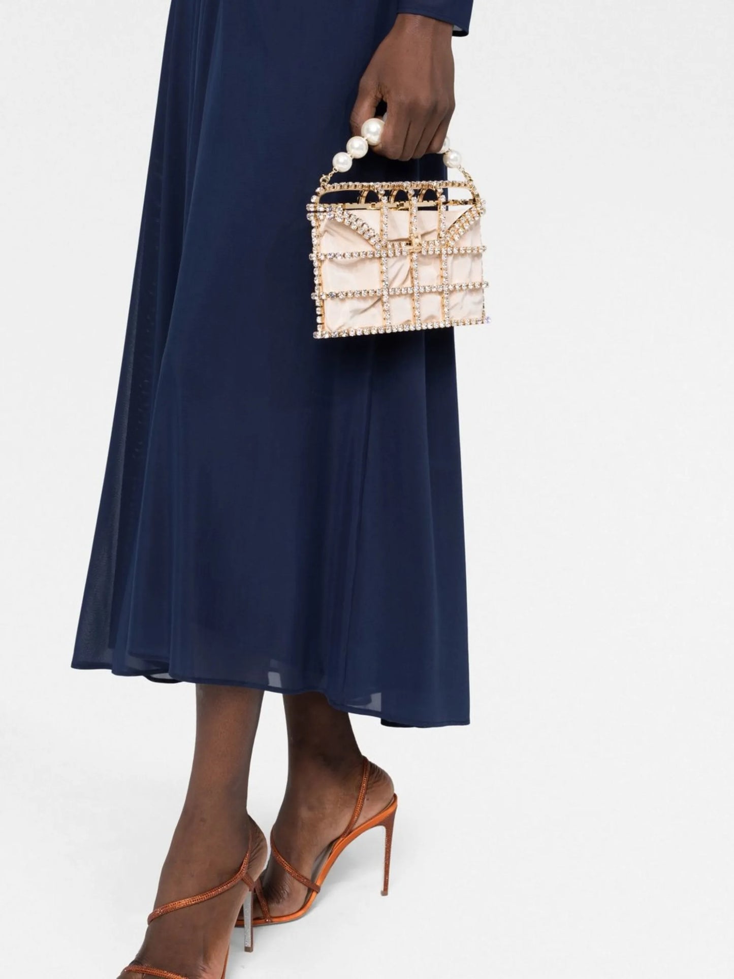 Holli crystal-embellished clutch bag
