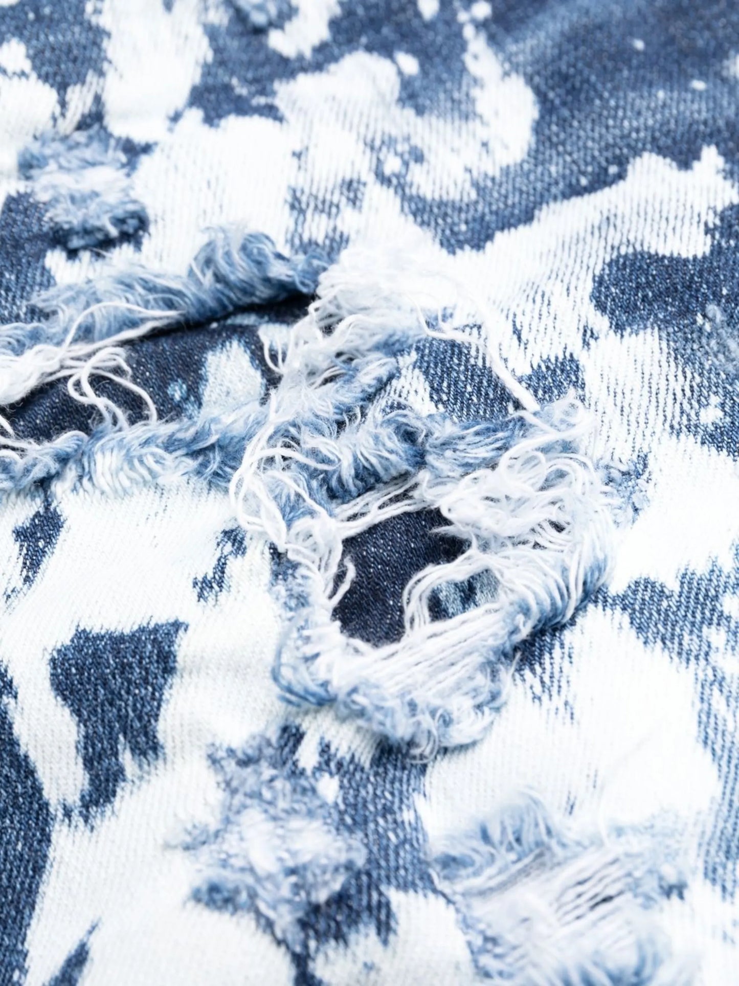 paint splattered distressed jeans