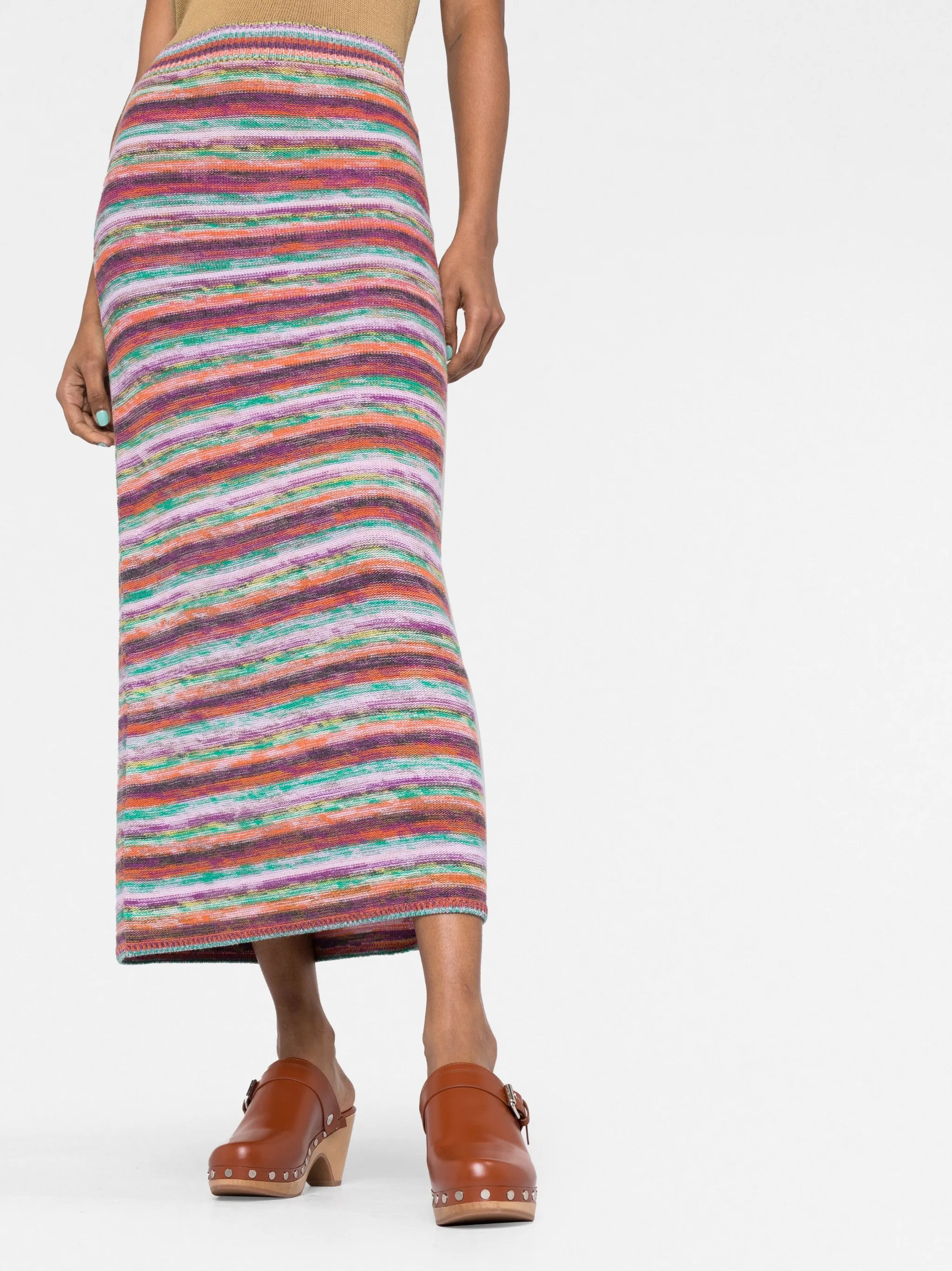 striped midi skirt
